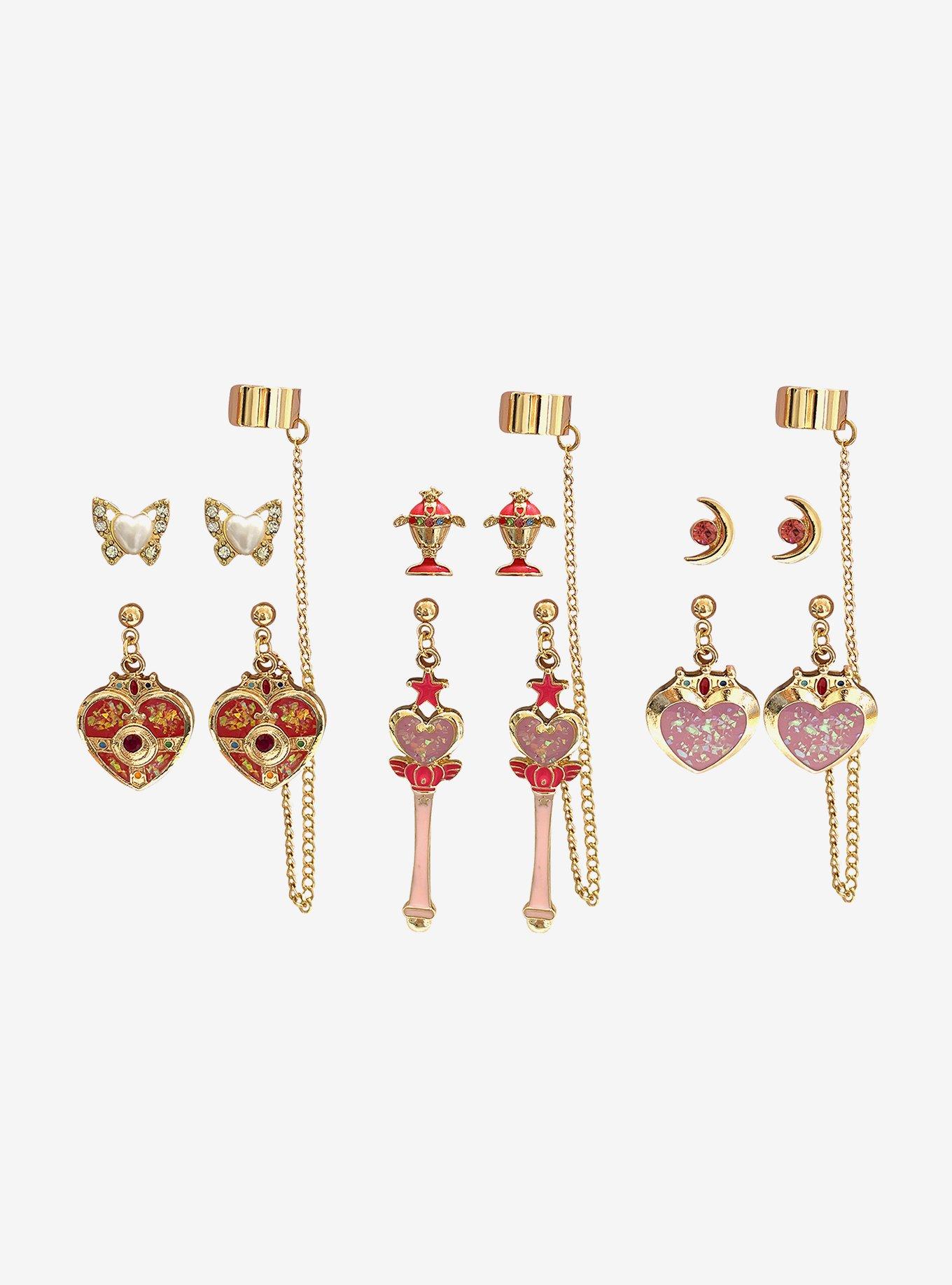 Pretty Guardian Sailor Moon Weapons Cuff Earring Set, , hi-res