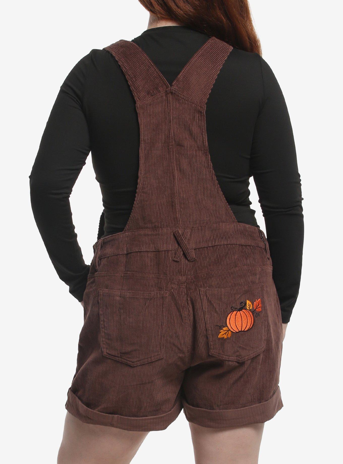 Her Universe Disney Halloween Pumpkin Mickey Mouse Shortalls Plus Size, , hi-res