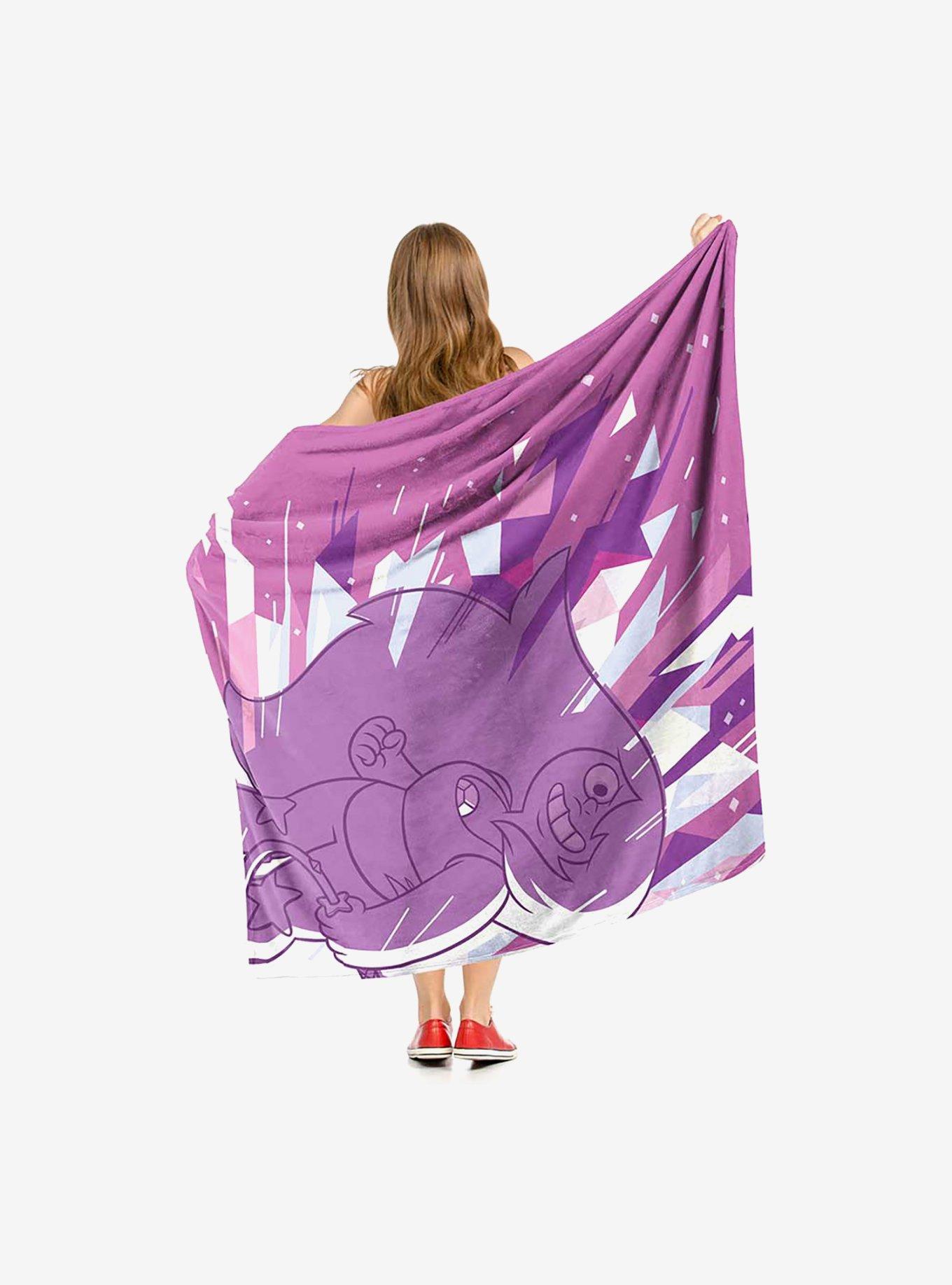 Steven Universe Amethyst Crystal Burst Silk Touch Throw Blanket, , hi-res
