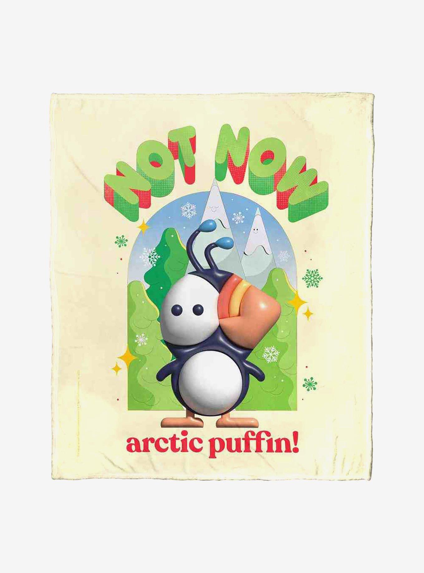 Elf Not Now Arctic Puffin Silk Touch Throw Blanket, , hi-res