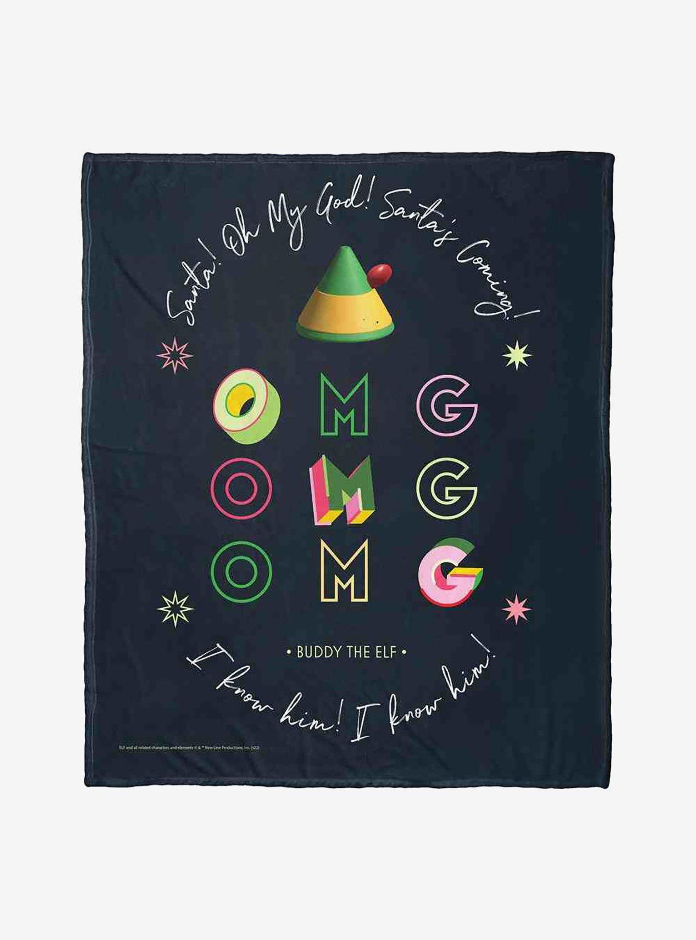 Elf Omg Santa Silk Touch Throw Blanket, , hi-res