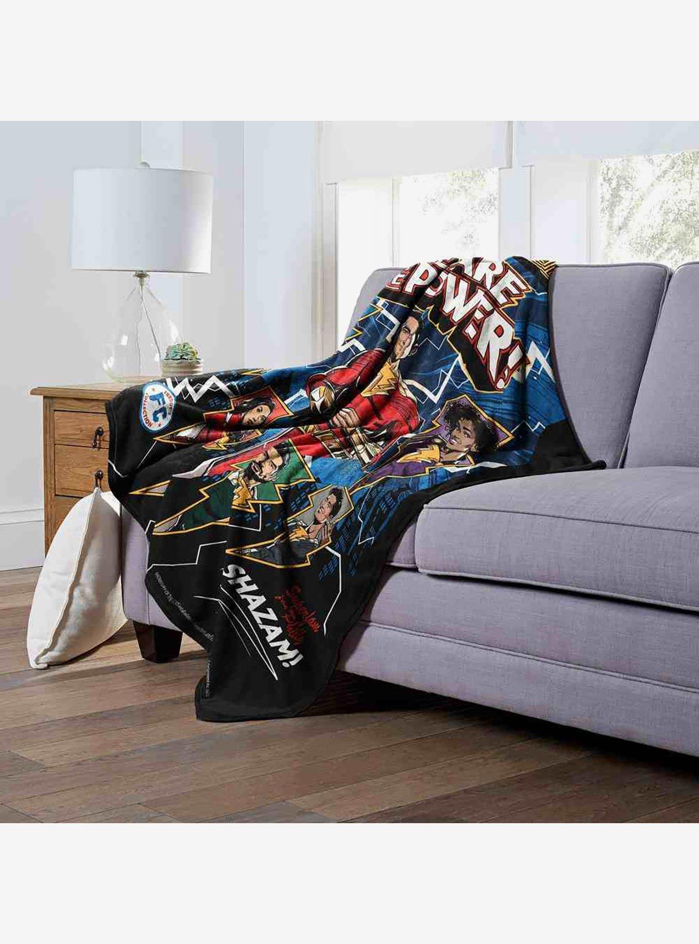 DC Comics Shazam We Are The Power Silk Touch Throw Blanket, , alternate