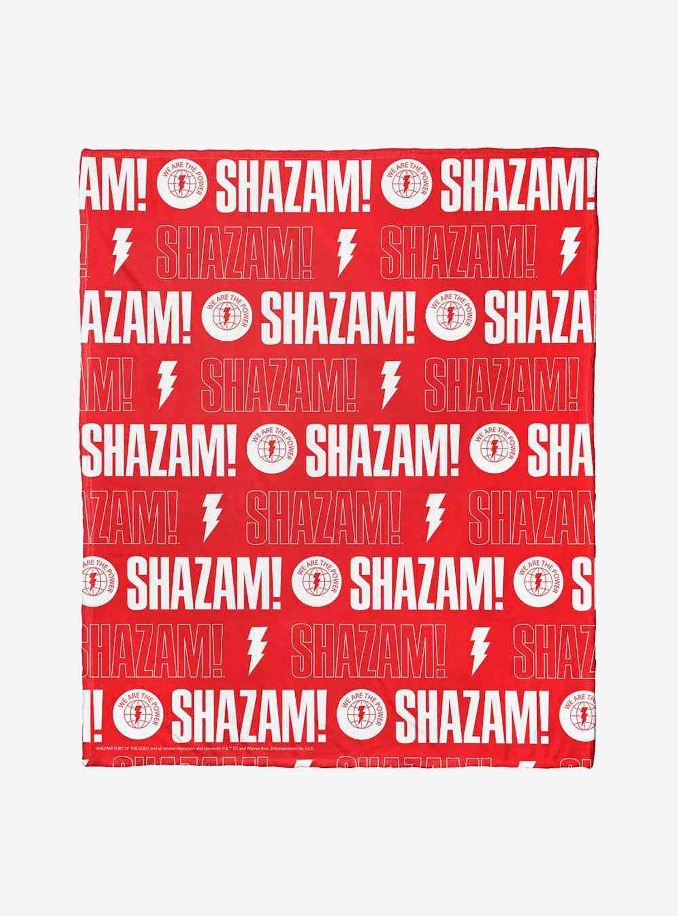 DC Comics Shazam Shazam Pattern Silk Touch Throw Blanket, , hi-res