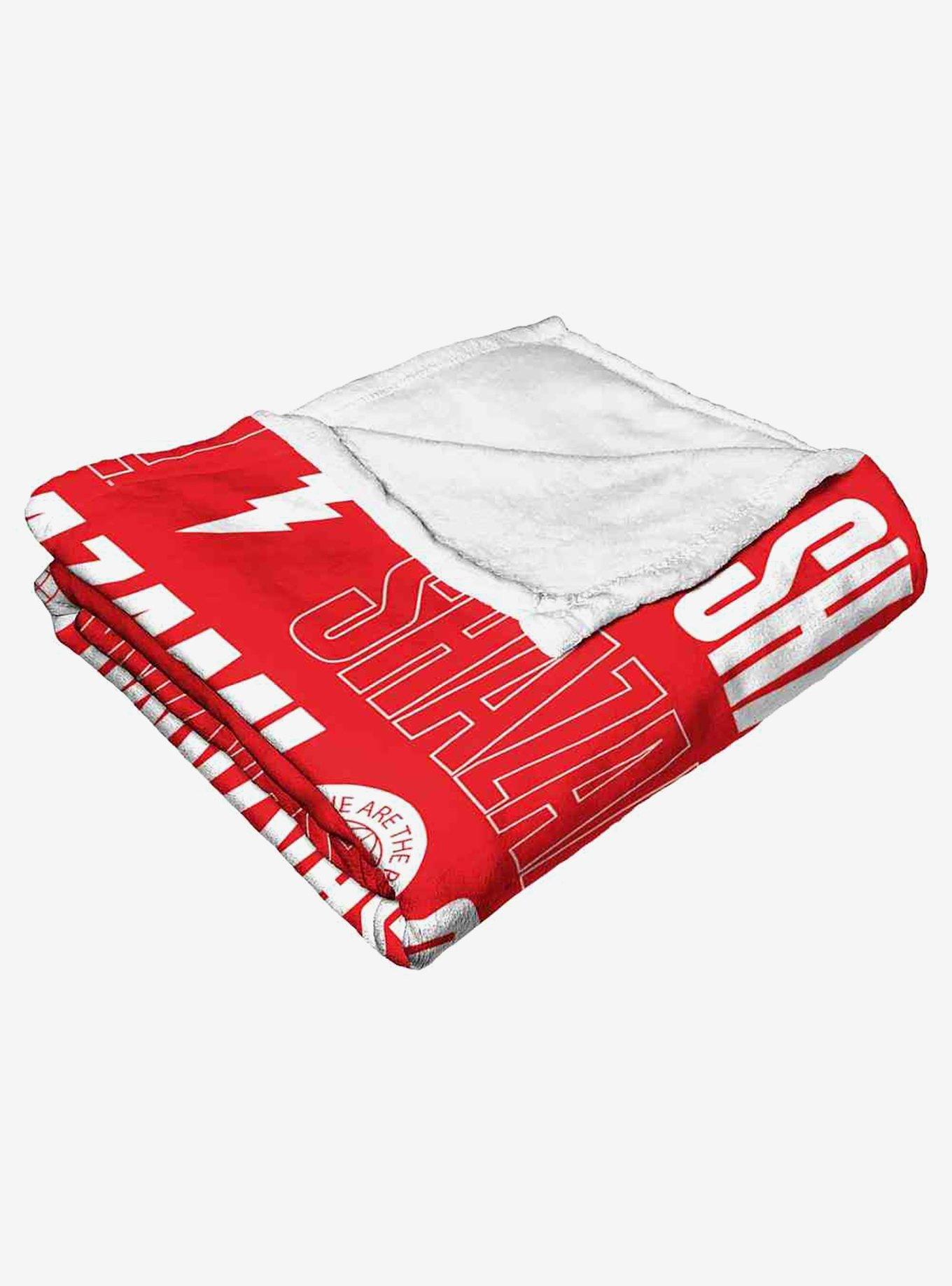 DC Comics Shazam Shazam Pattern Silk Touch Throw Blanket, , alternate