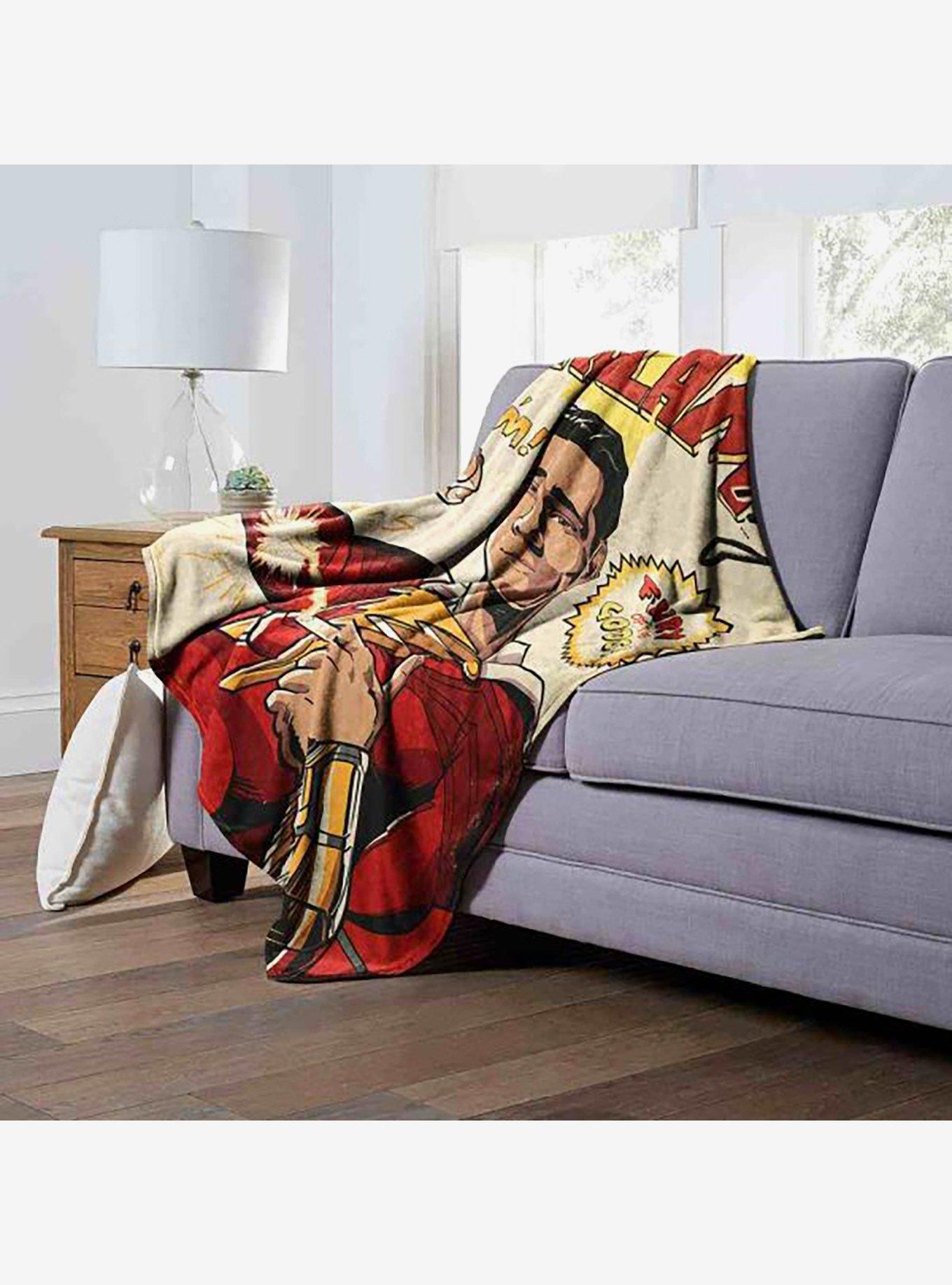 DC Comics Shazam Comic Cover Silk Touch Throw Blanket, , hi-res