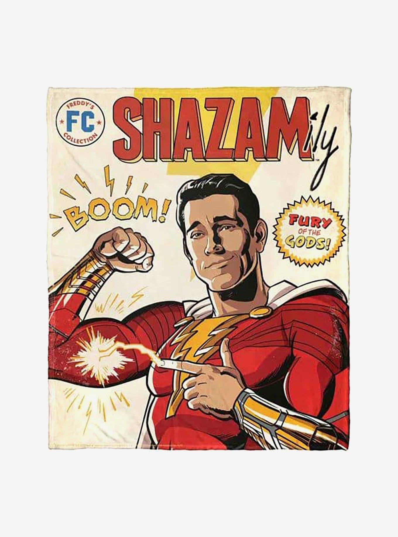 DC Comics Shazam Comic Cover Silk Touch Throw Blanket, , alternate