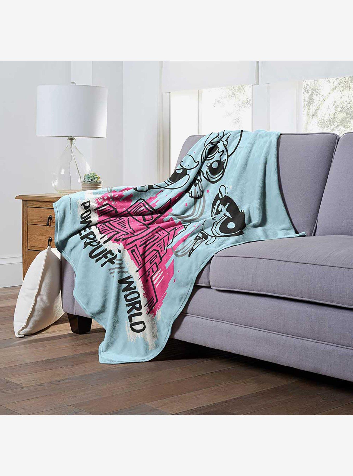 Powerpuff Girls Saving The World Silk Touch Throw Blanket, , alternate