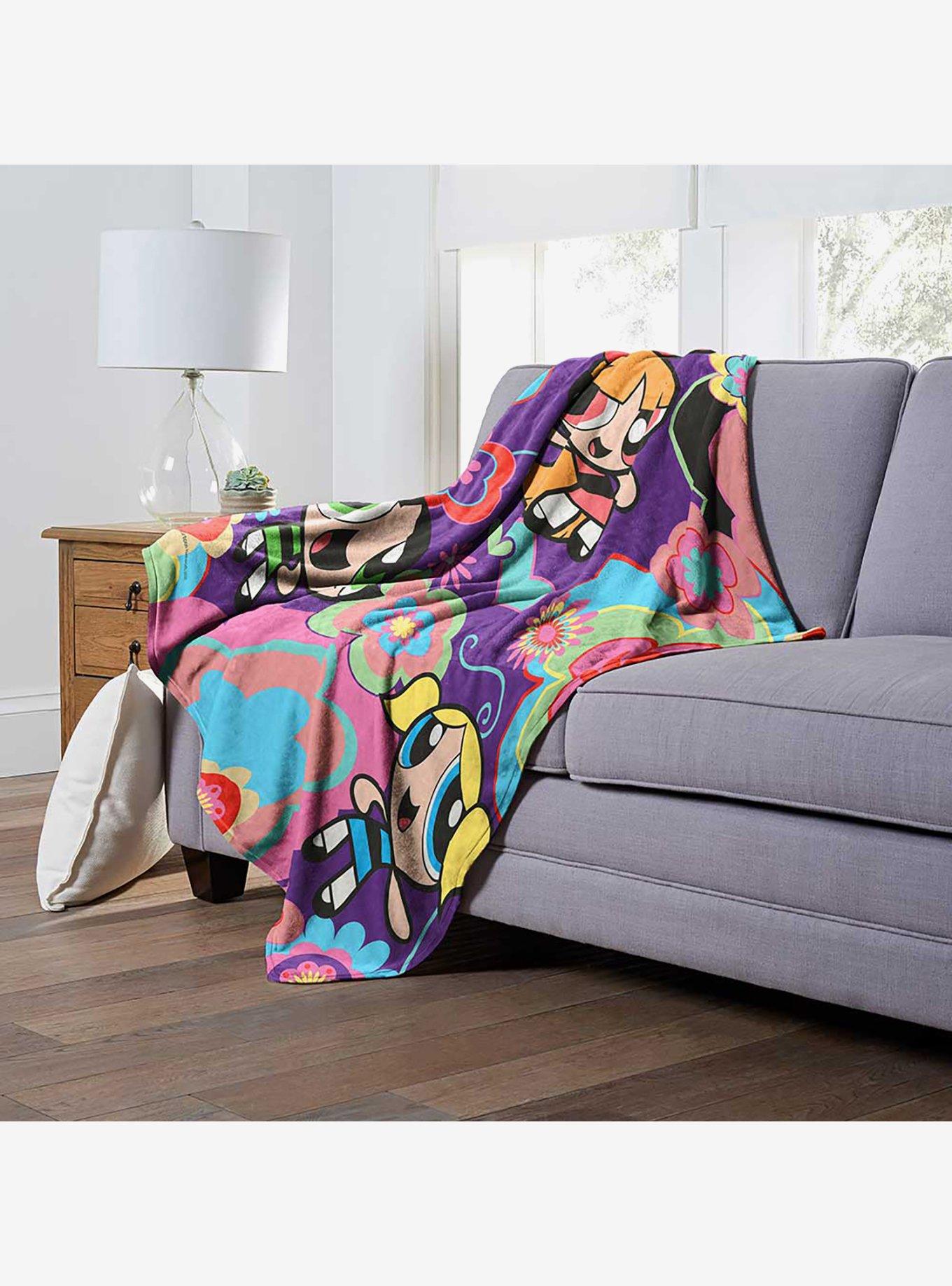 Powerpuff Girls Flower Exploosion Silk Touch Throw Blanket, , alternate