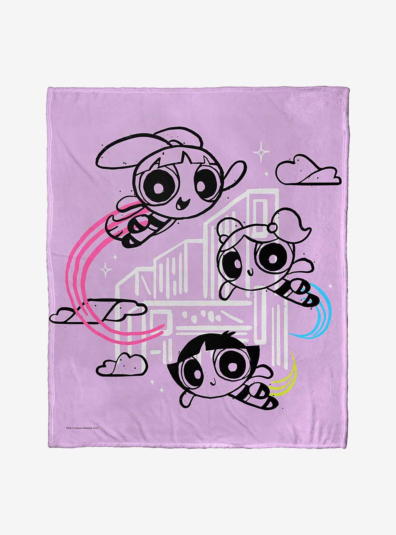 Powerpuff Girls Flying High Silk Touch Throw Blanket, , hi-res