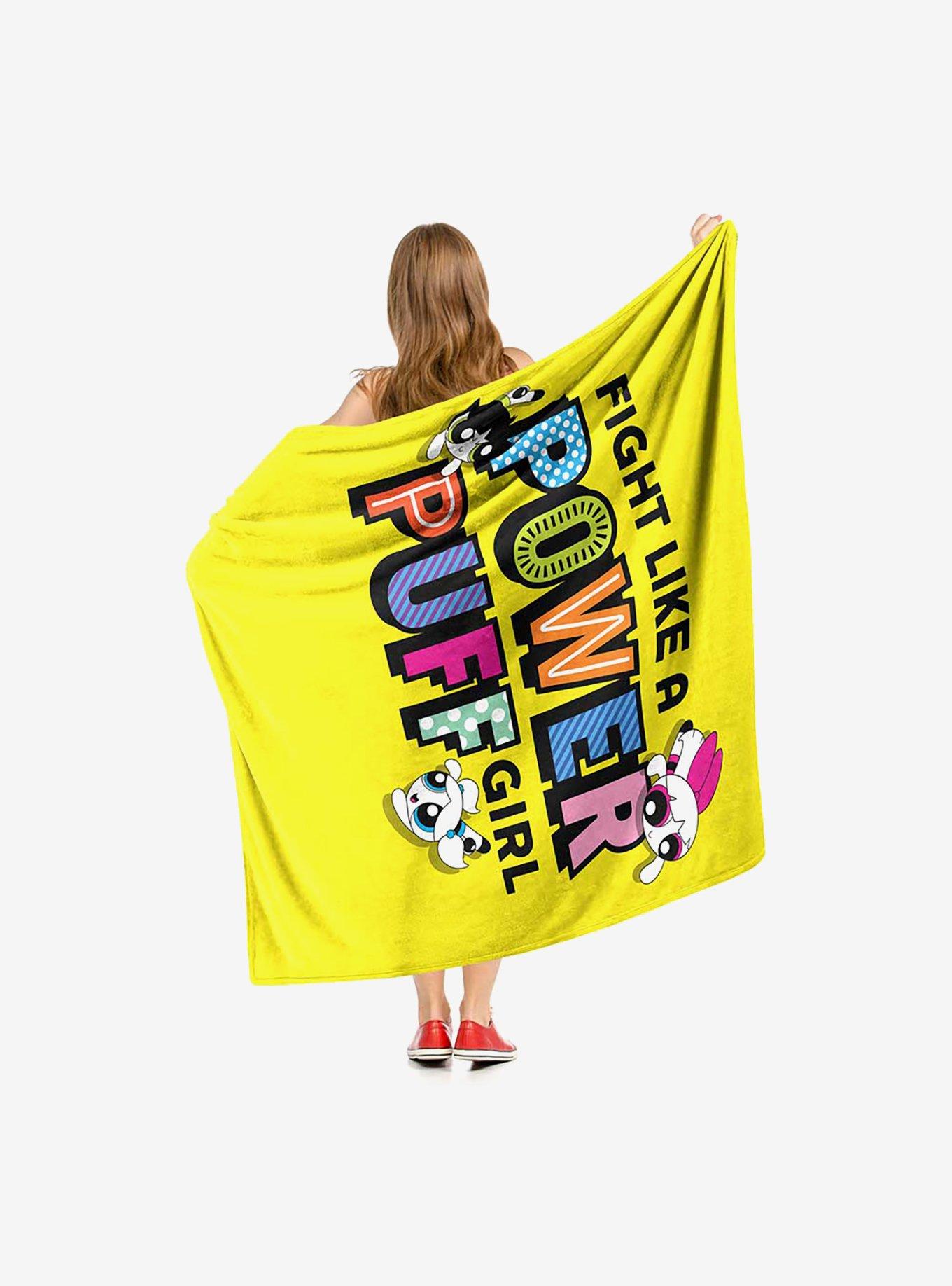 Powerpuff Girls Fight Like A Powerpuff Silk Touch Throw Blanket, , hi-res