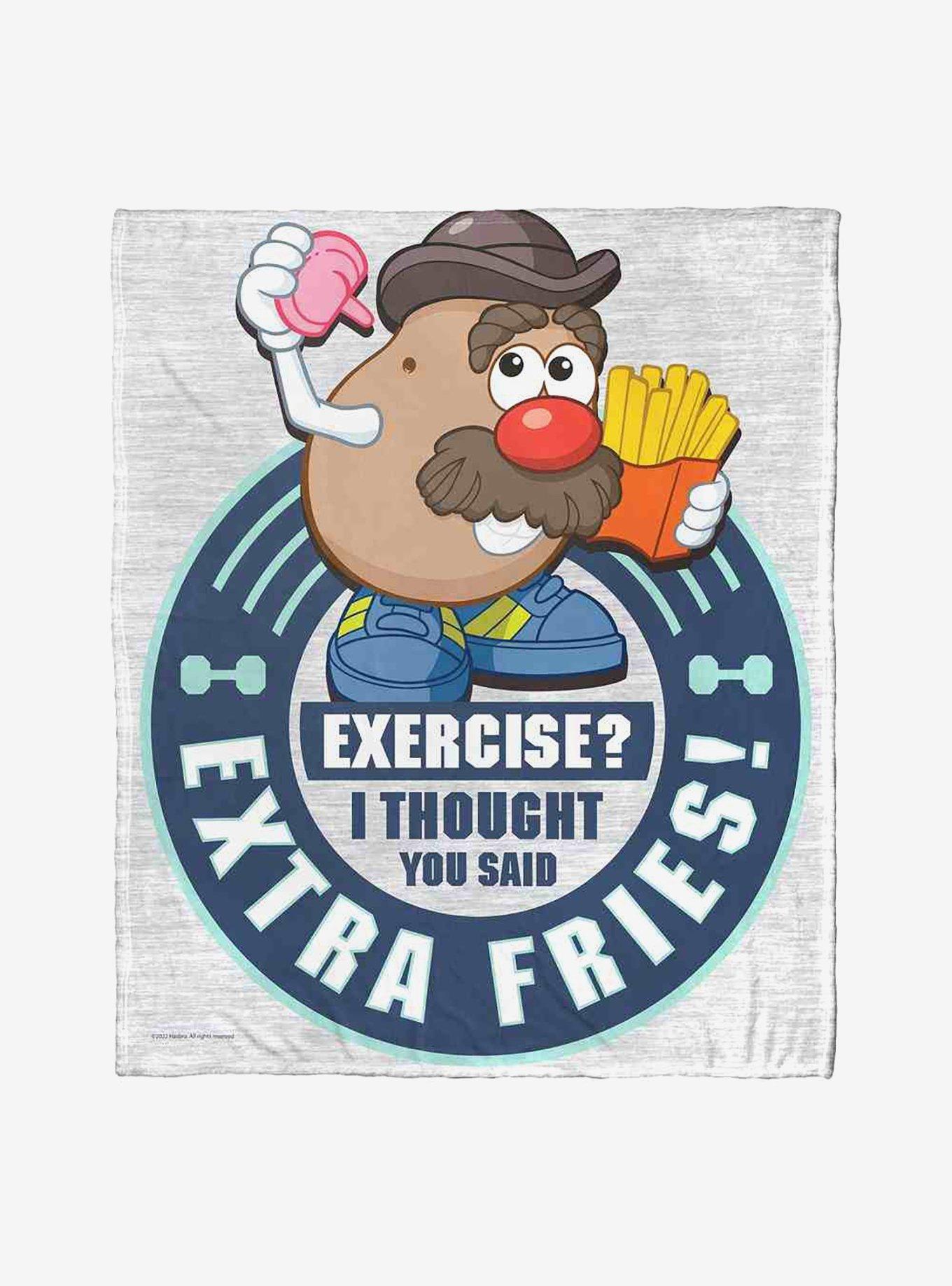 Mr. Potato Head Exercise Extra Fries Silk Touch Throw Blanket, , hi-res