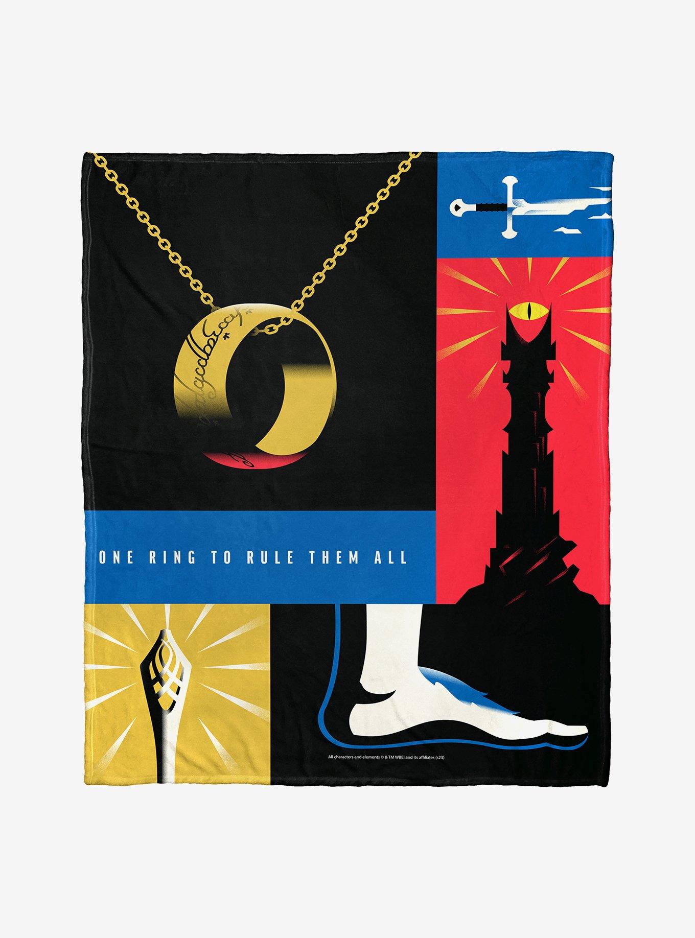 Lord of The Rings Rule Them All Silk Touch Throw Blanket, , hi-res
