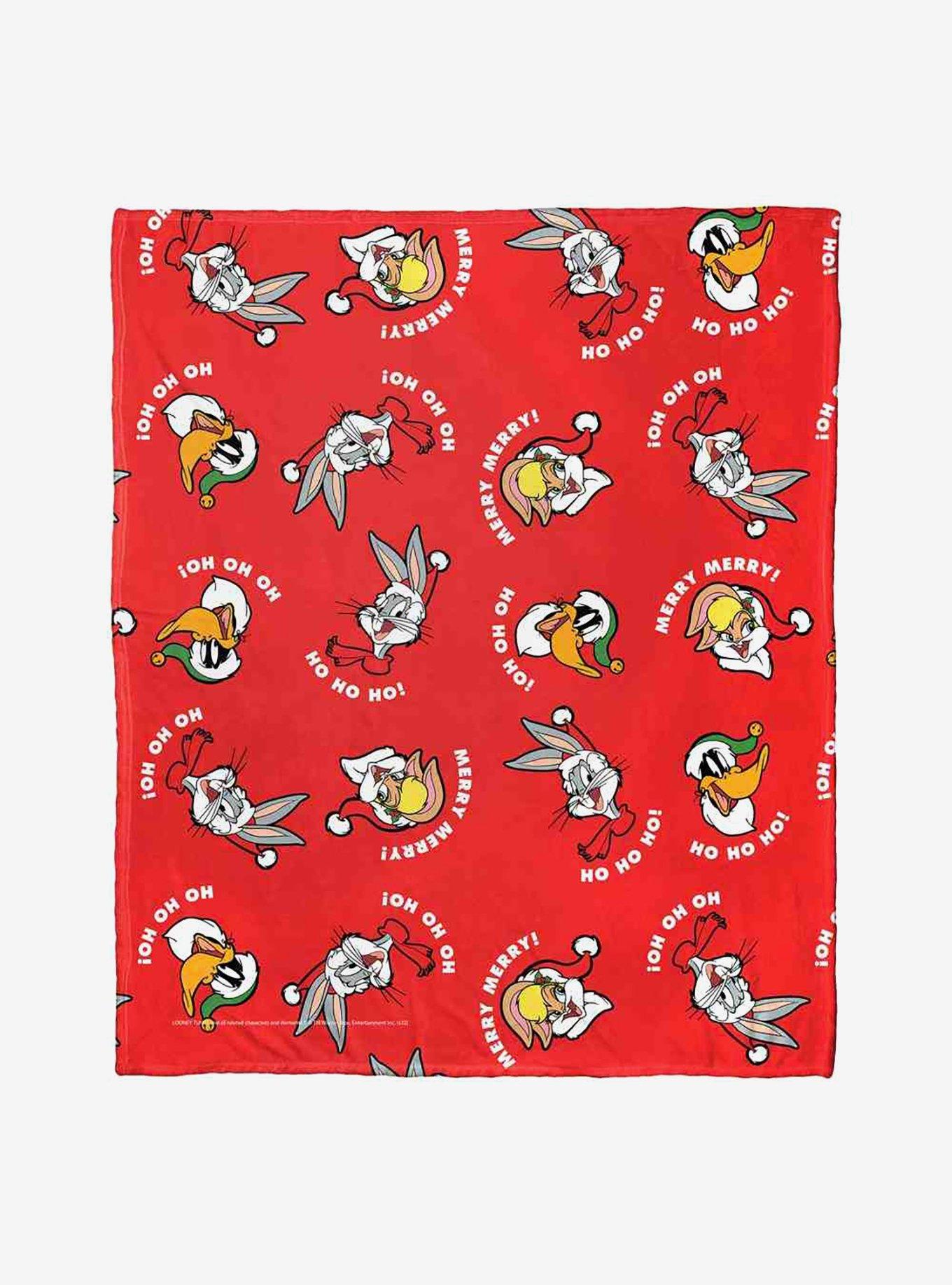 Looney Tunes Merry Merry Silk Touch Throw Blanket, , hi-res