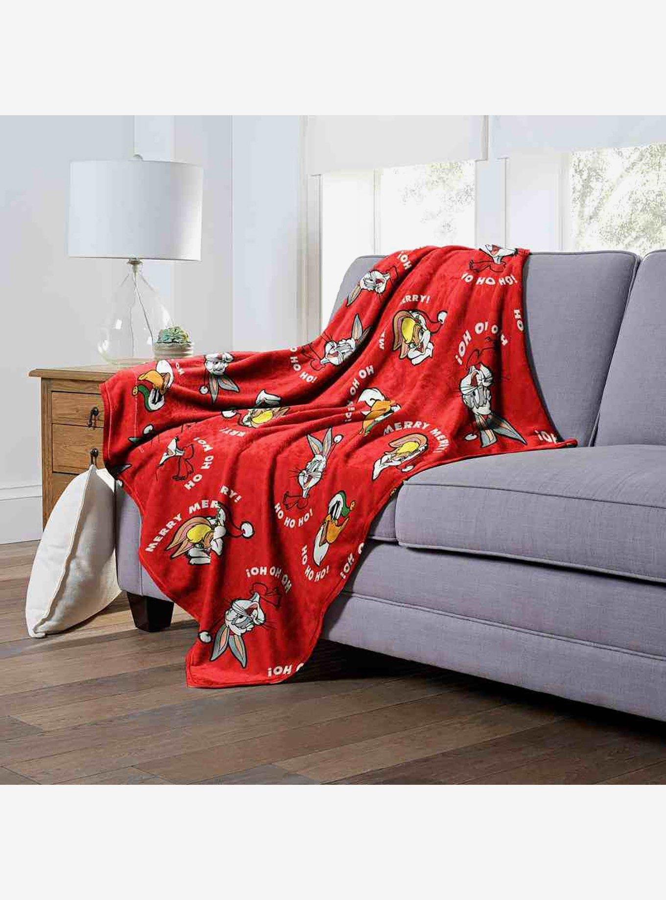 Looney Tunes Merry Merry Silk Touch Throw Blanket, , alternate