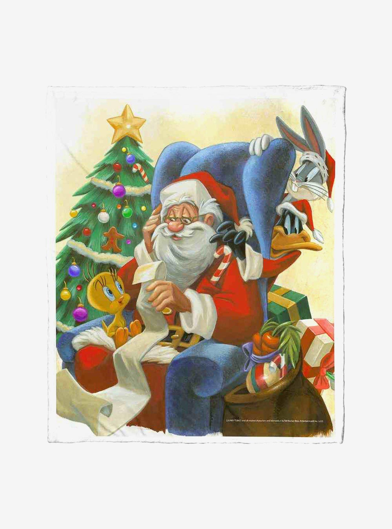 Looney Tunes Check It Twice Silk Touch Throw Blanket, , hi-res