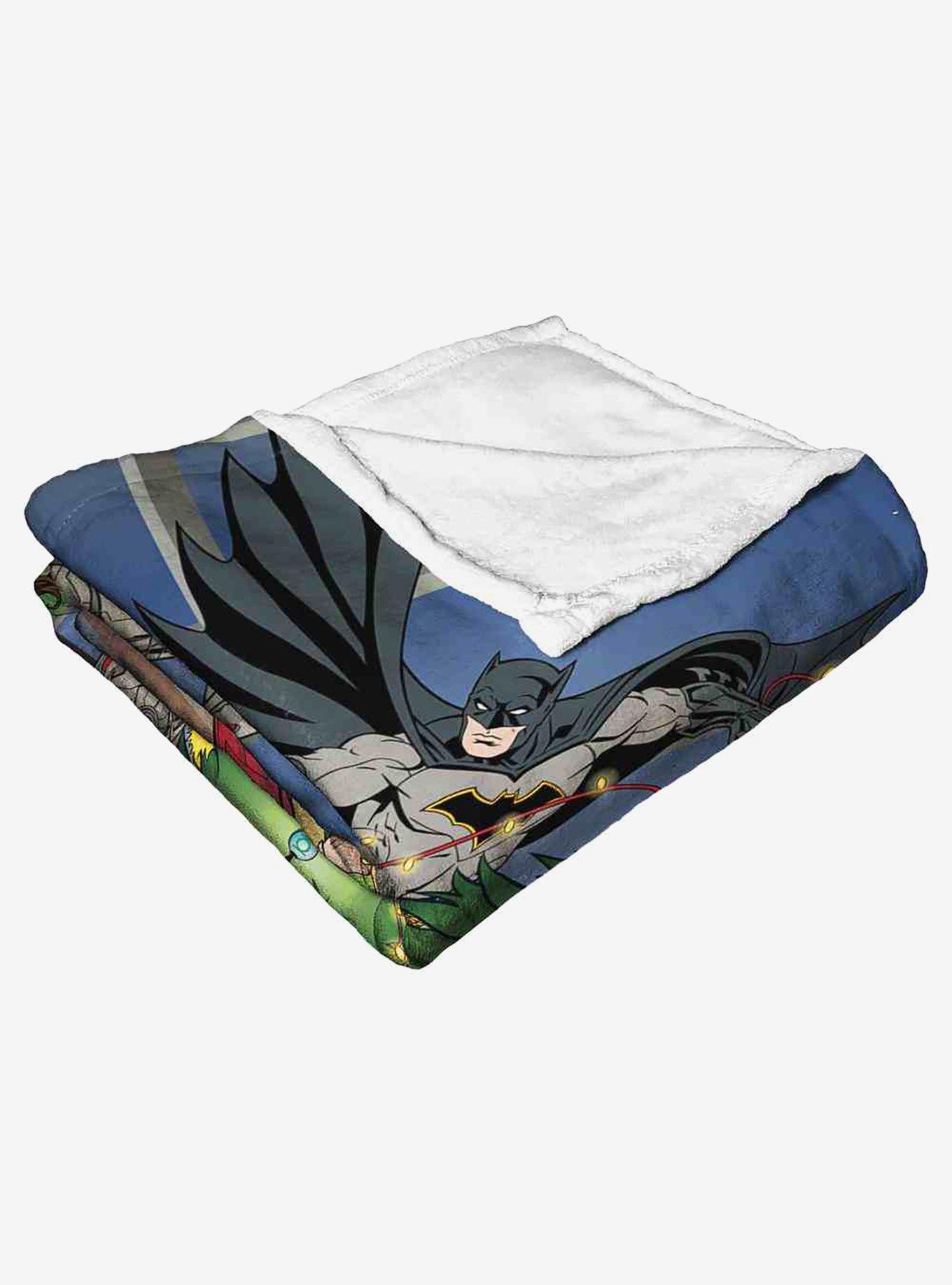 Justice League Holiday Team Work Silk Touch Throw Blanket, , alternate