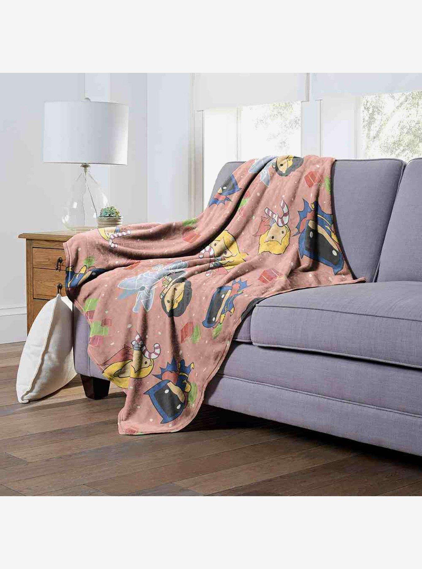 Justice League Deck The Halls Silk Touch Throw Blanket, , alternate