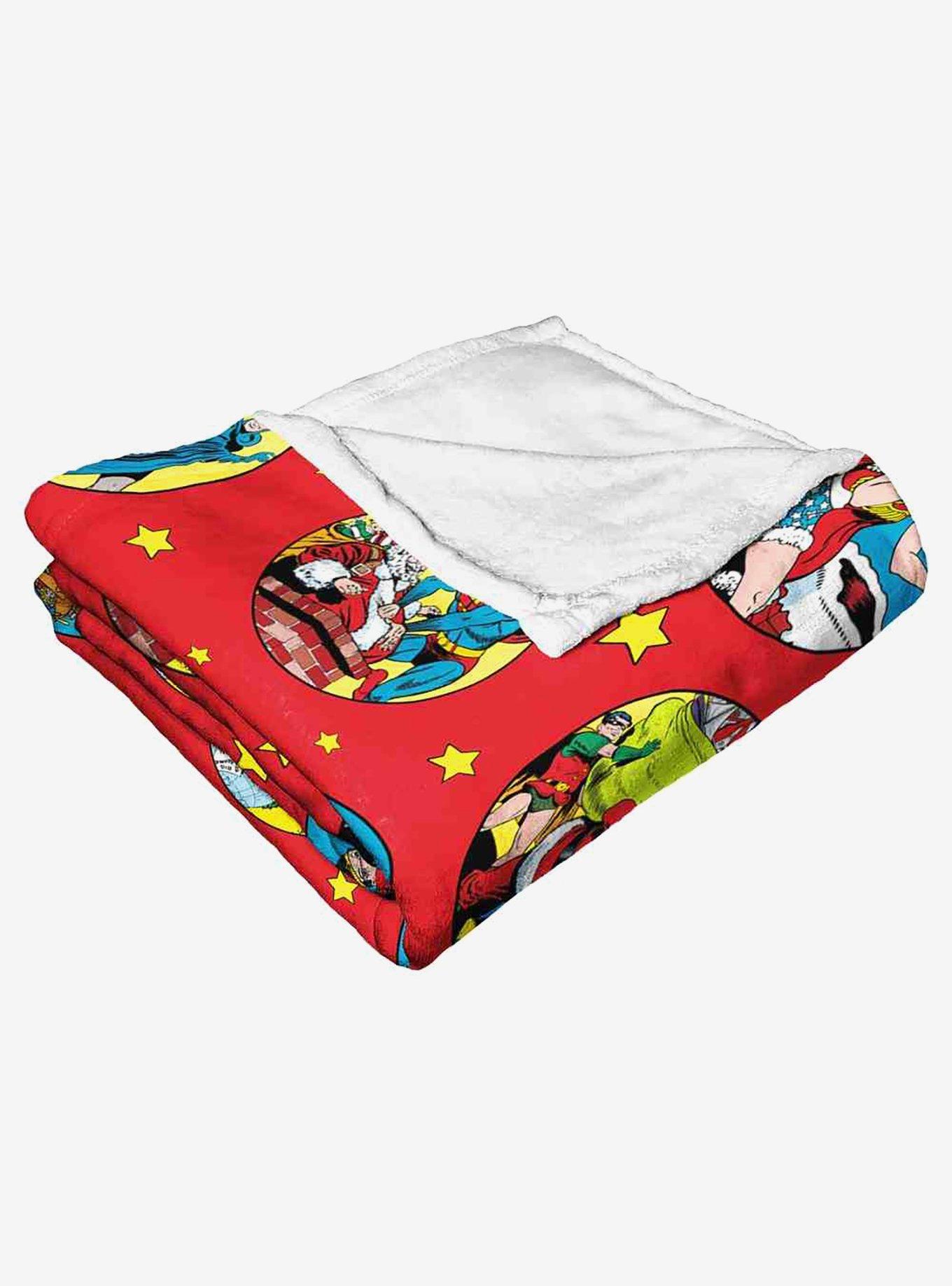 Justice League Heroic Holiday Helpers Silk Touch Throw Blanket, , alternate