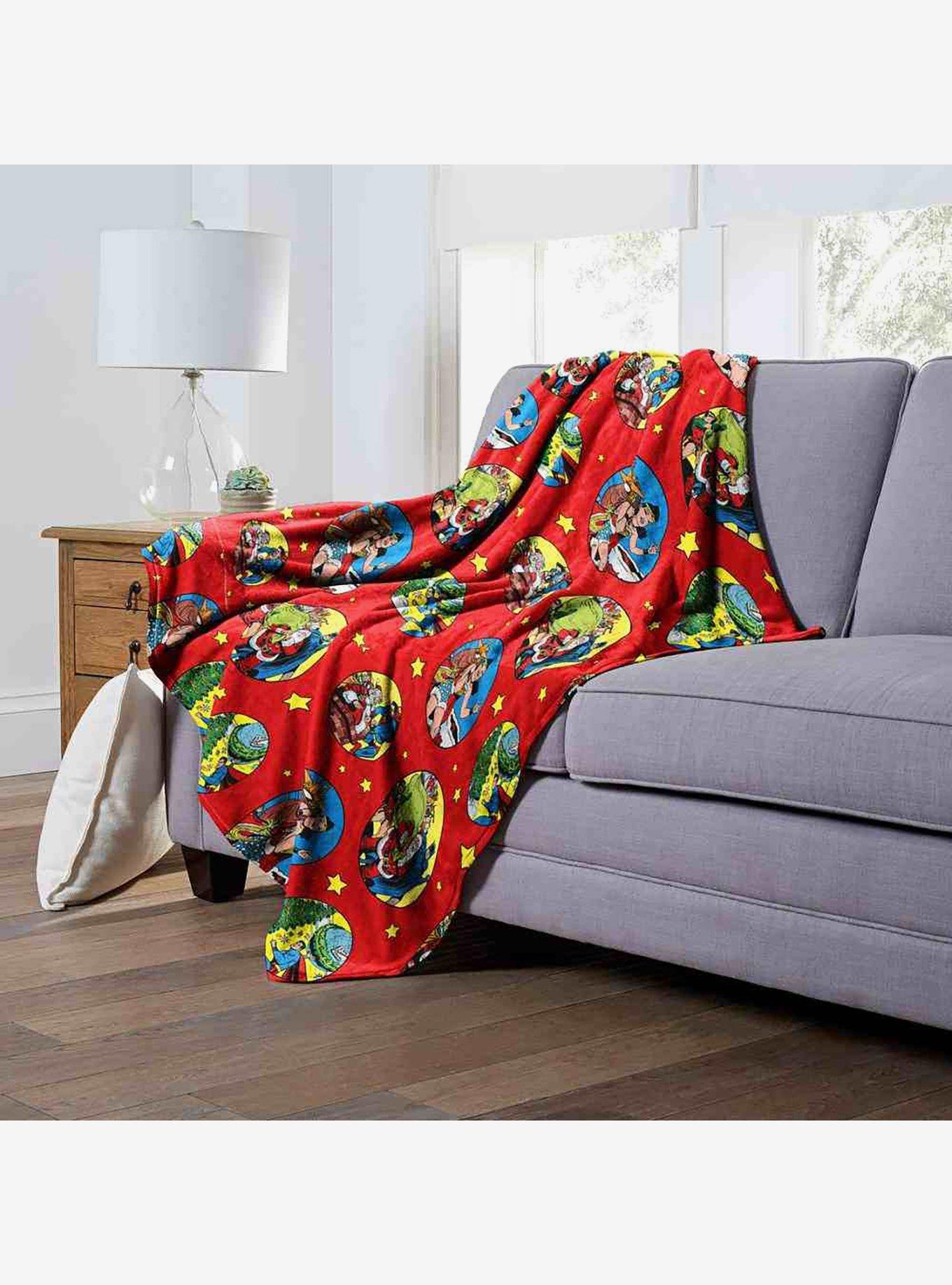 Justice League Heroic Holiday Helpers Silk Touch Throw Blanket, , alternate