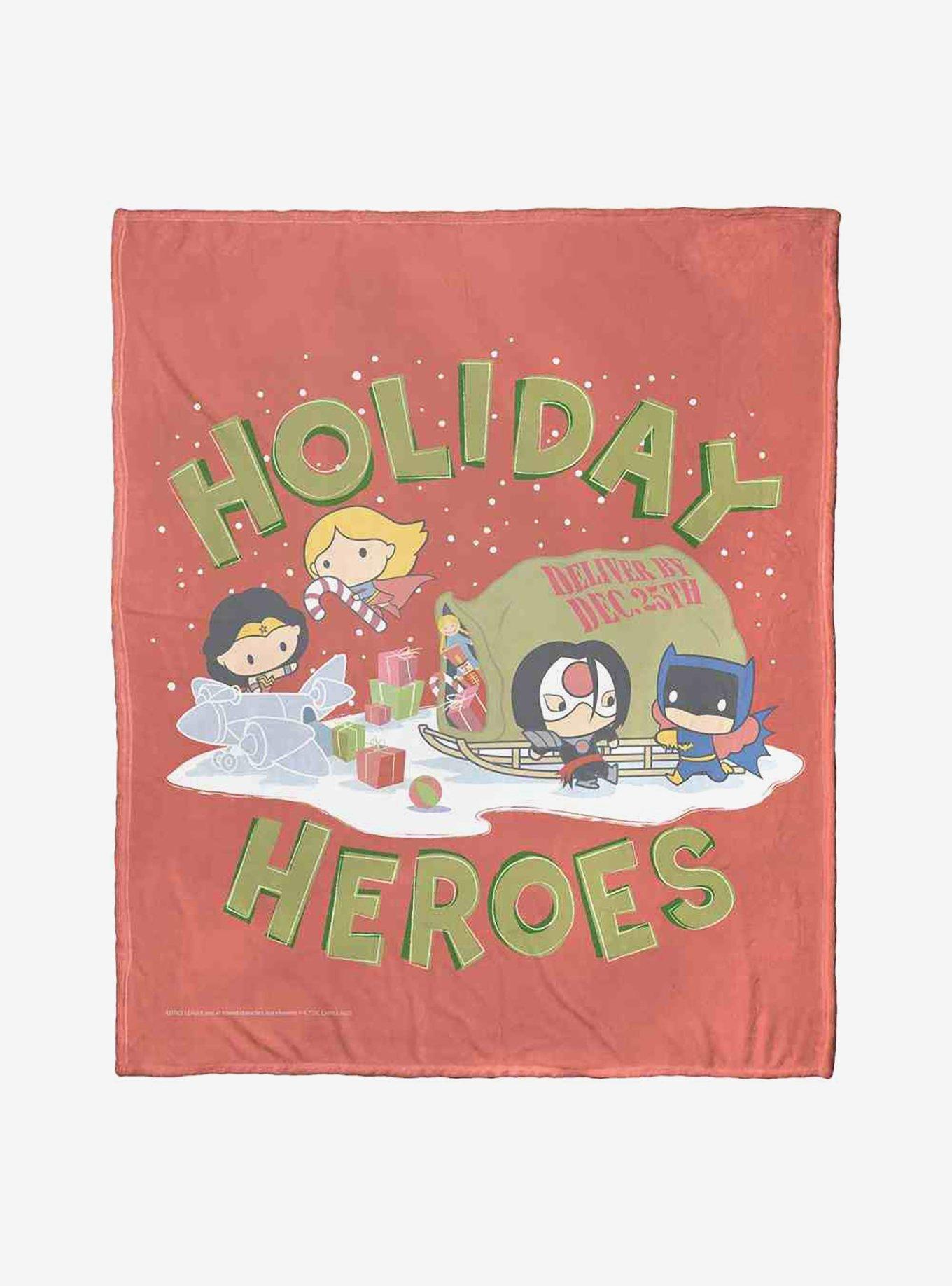 Justice League Loading Up Gifts Silk Touch Throw Blanket, , hi-res