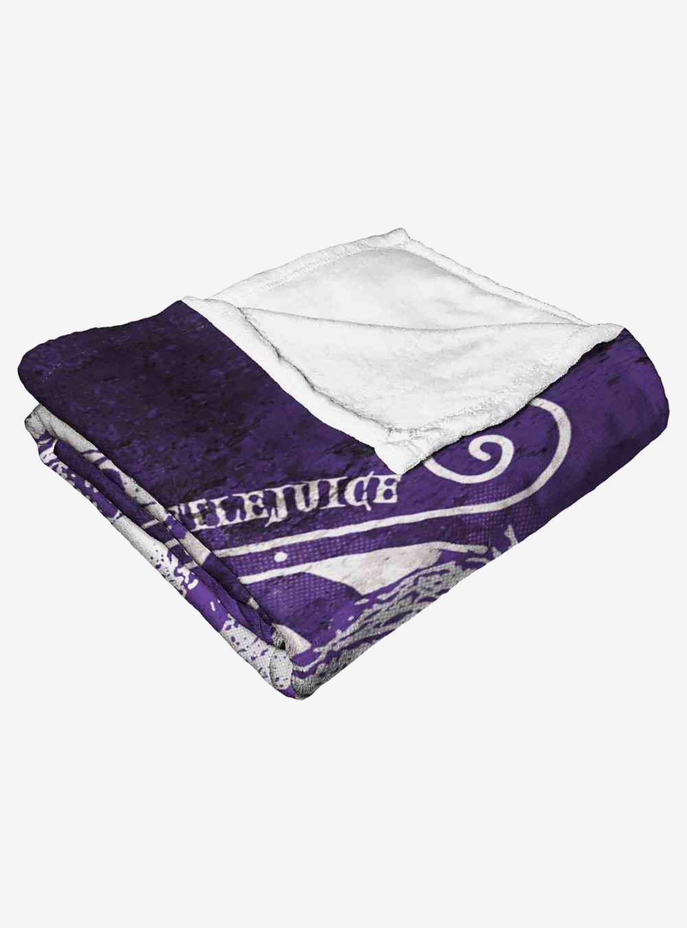 Beetlejuice Purple Beetle Silk Touch Throw Blanket, , alternate