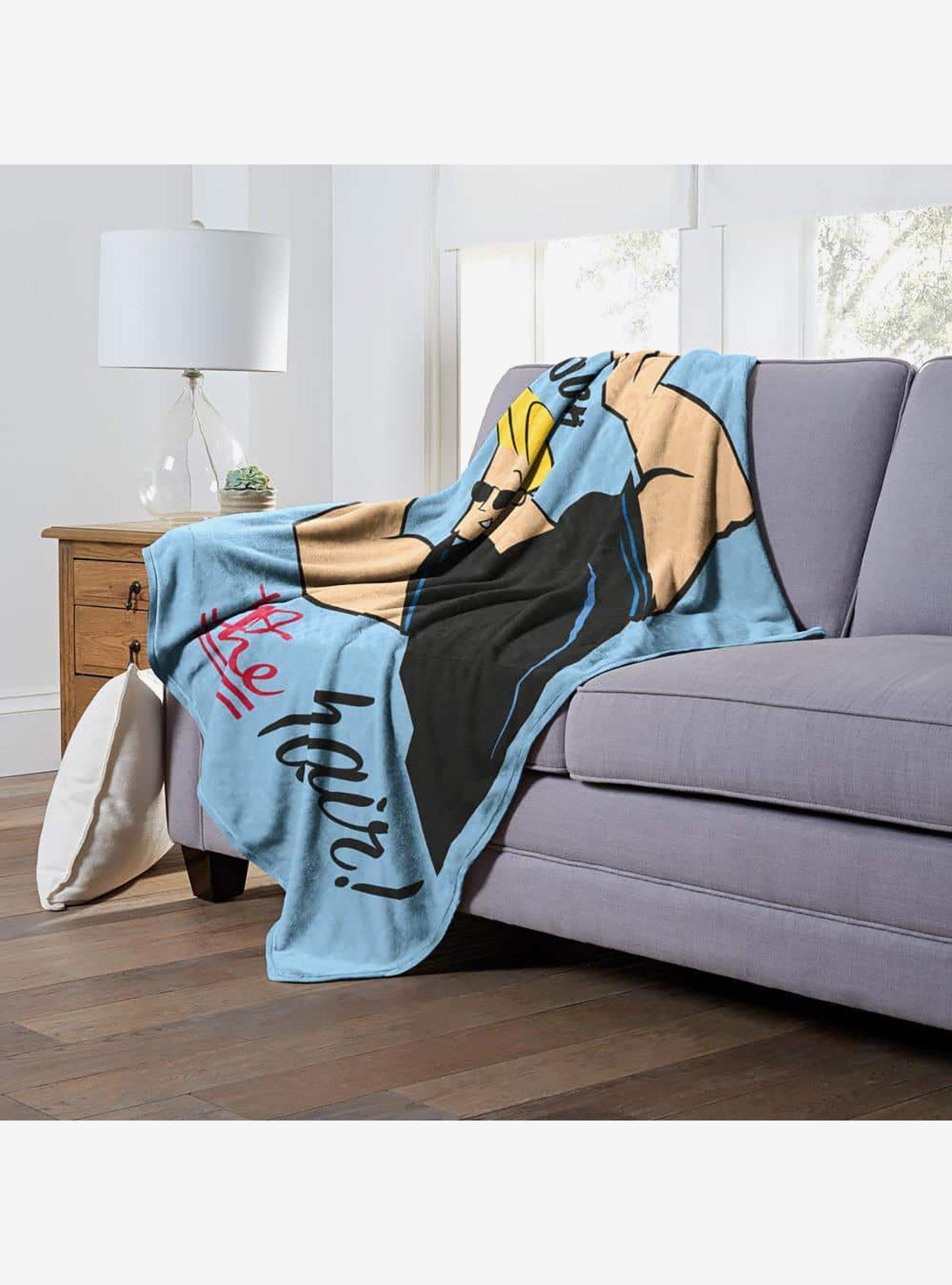 Johnny Bravo Don't Touch The Hair Silk Touch Throw Blanket, , alternate