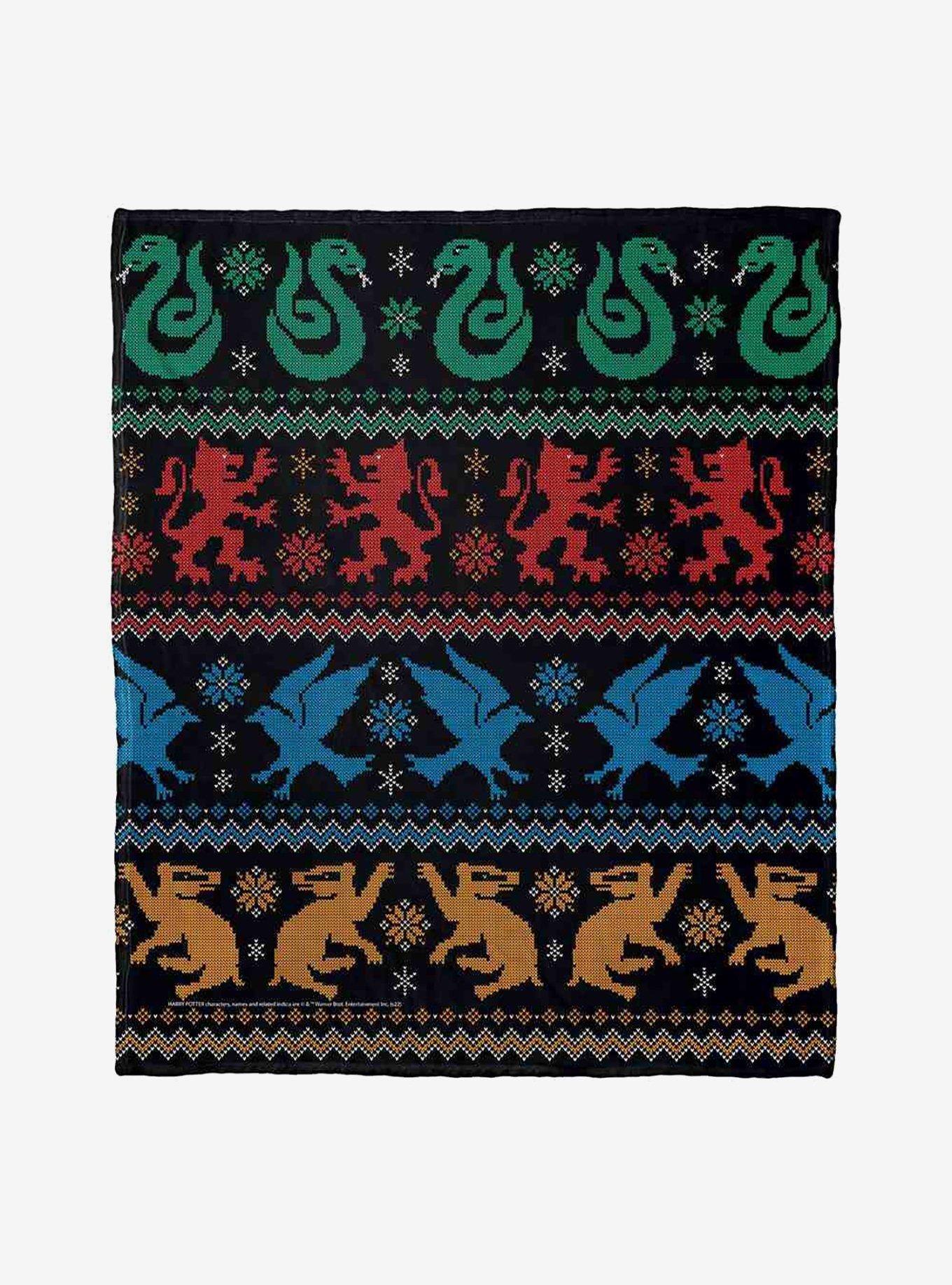 Harry Potter Houses Sweater Silk Touch Throw Blanket, , hi-res