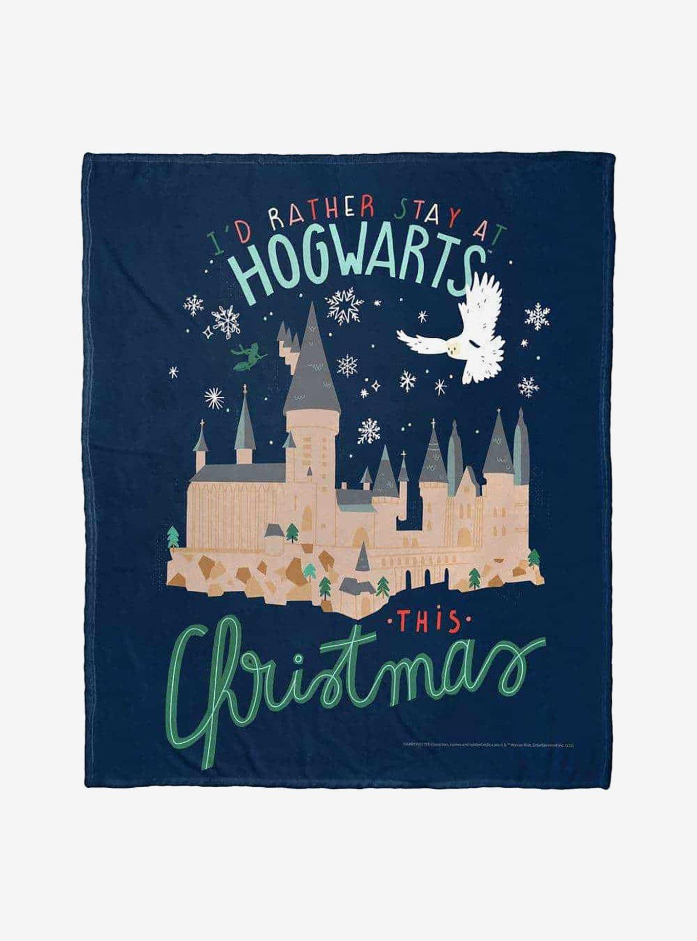 Harry Potter Rather Stay At Hogwarts Silk Touch Throw Blanket, , hi-res