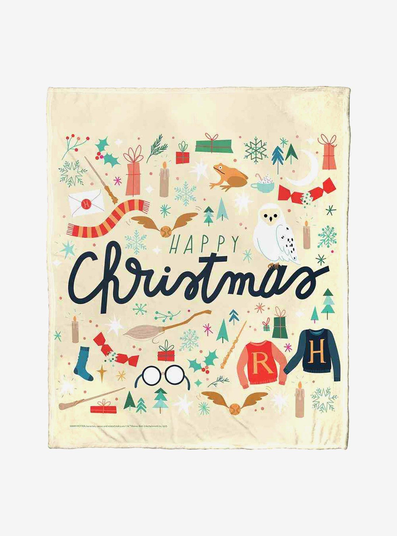 Harry Potter Everything Happy This Chirstmas Silk Touch Throw Blanket, , alternate