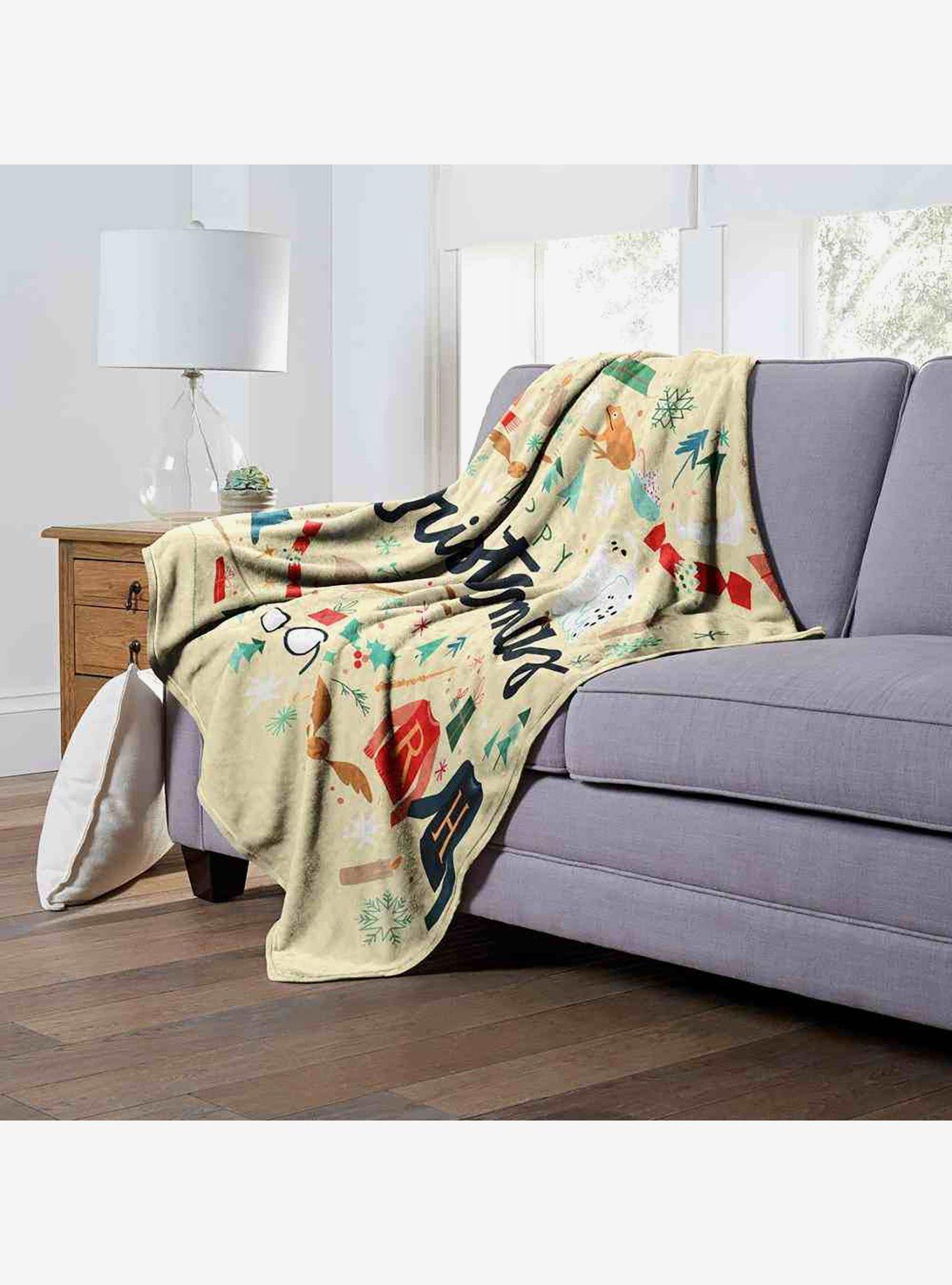 Harry Potter Everything Happy This Chirstmas Silk Touch Throw Blanket, , alternate