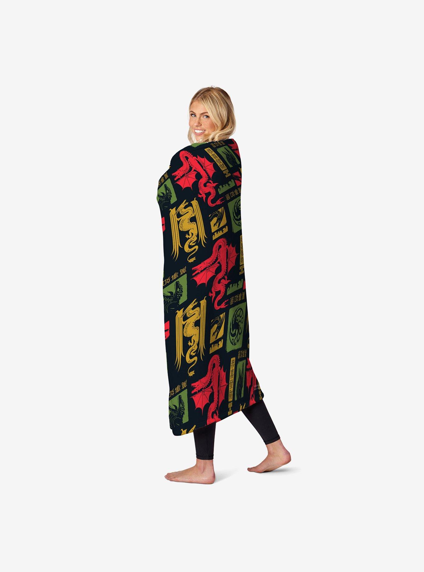 Game Of Thrones Year of the Dragon Dragon Pattern Silk Touch Throw Blanket, , alternate