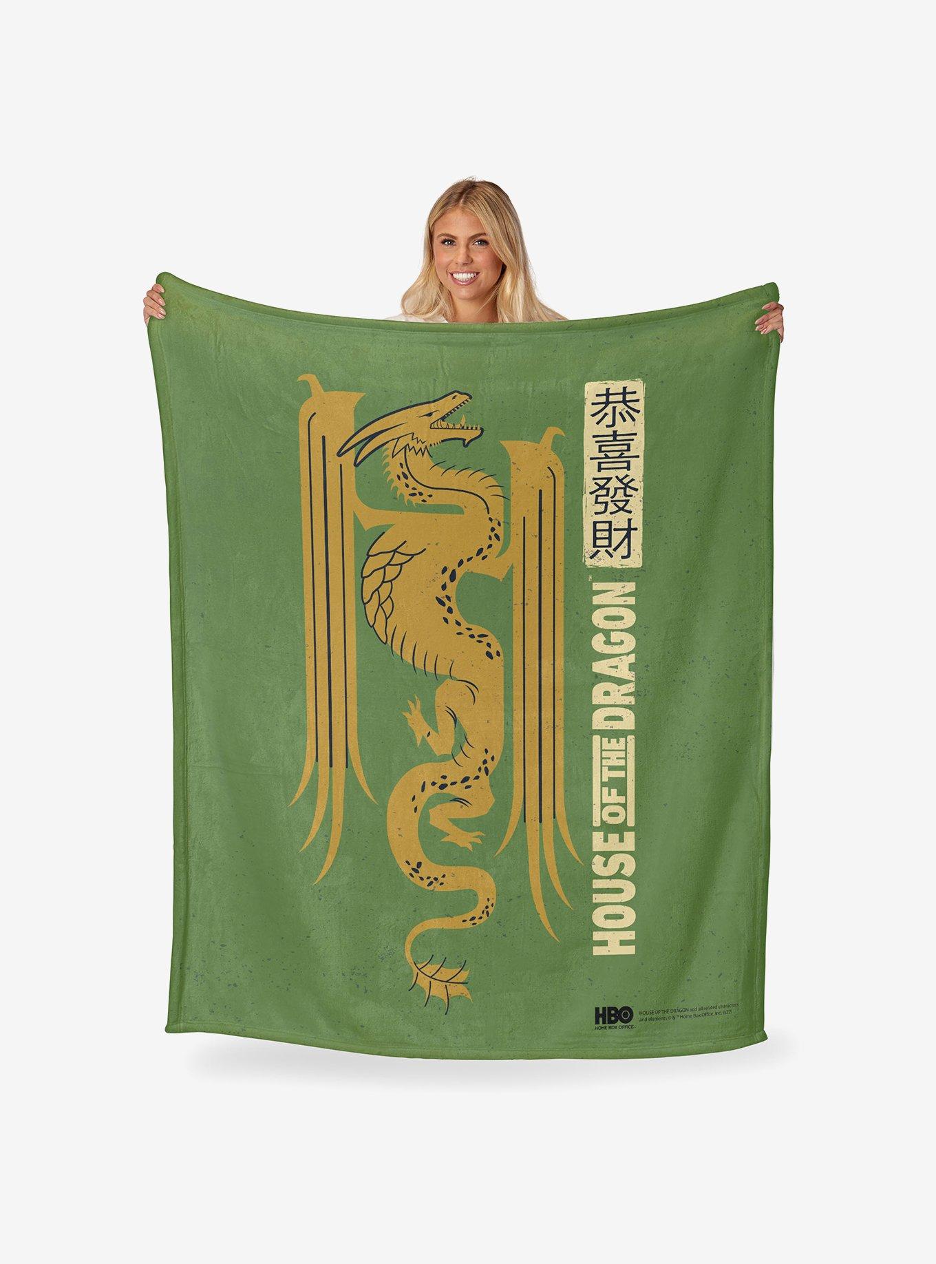 Game Of Thrones Year of the Dragon Yellow Dragon Silk Touch Throw Blanket, , hi-res