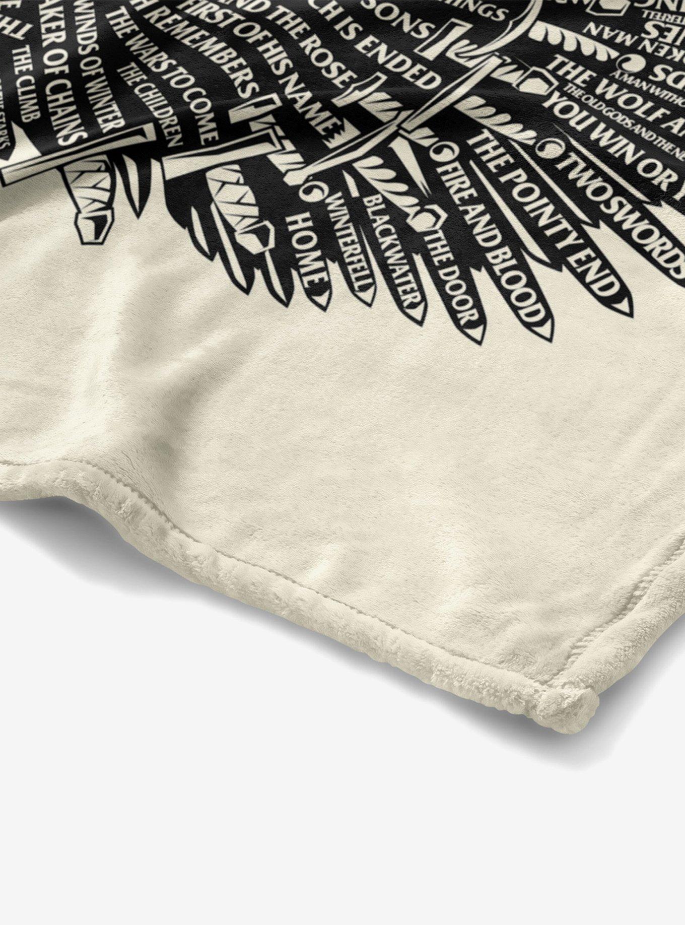 Game Of Thrones Throne Of Words Silk Touch Throw Blanket, , hi-res