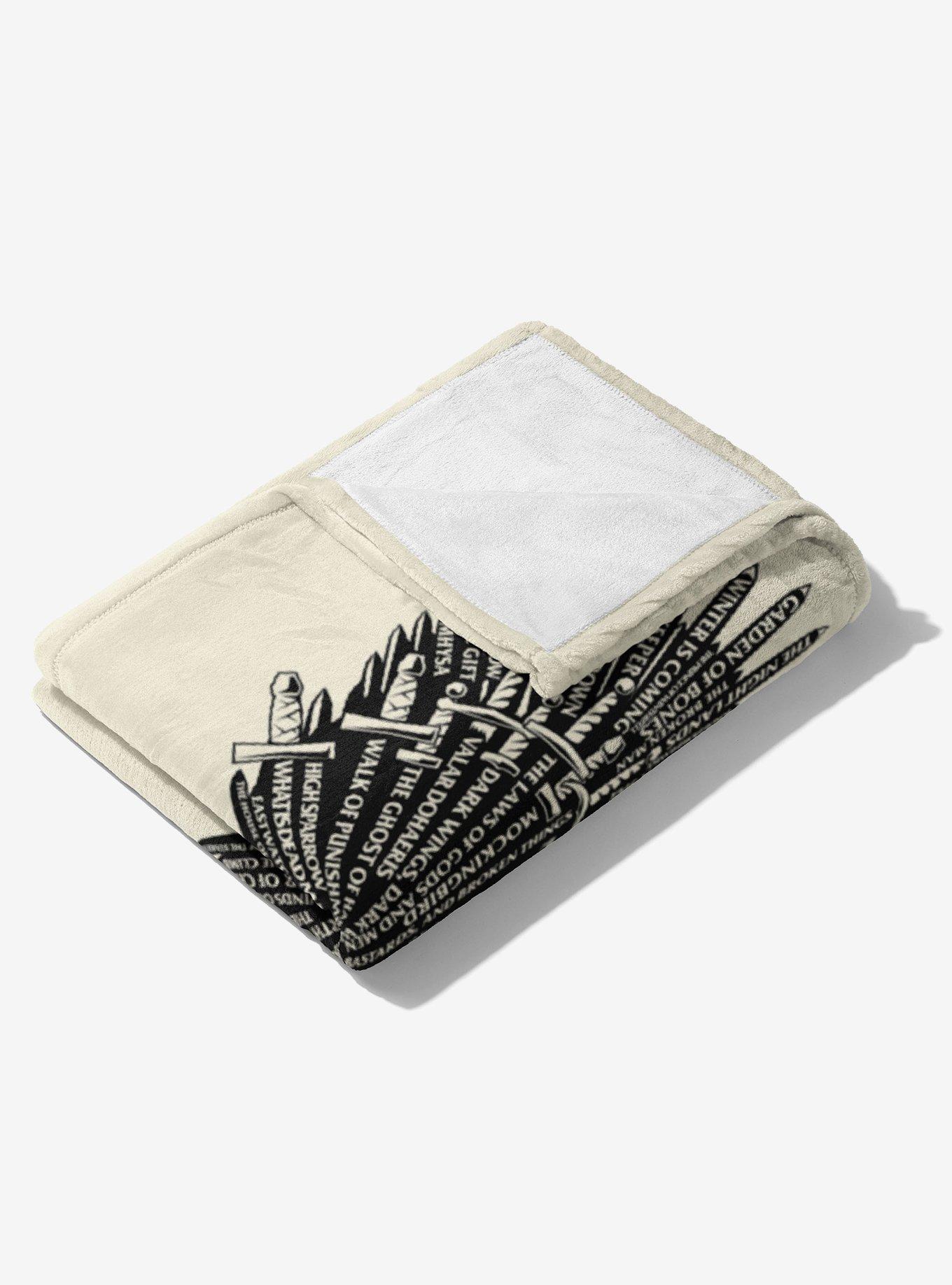 Game Of Thrones Throne Of Words Silk Touch Throw Blanket, , alternate