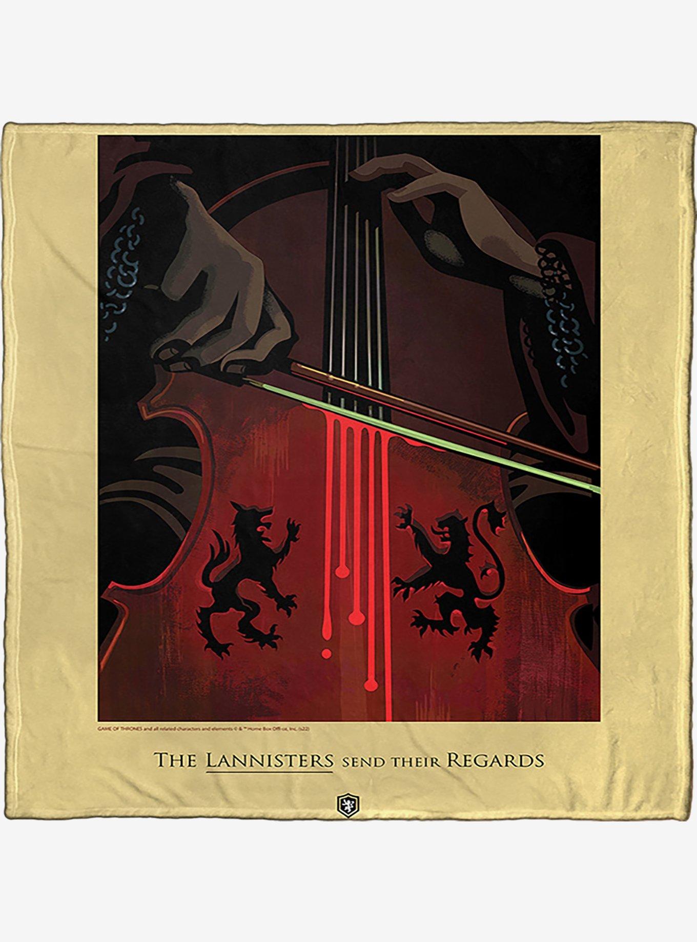 Game Of Thrones Regards From The Lannisters Silk Touch Throw Blanket, , alternate