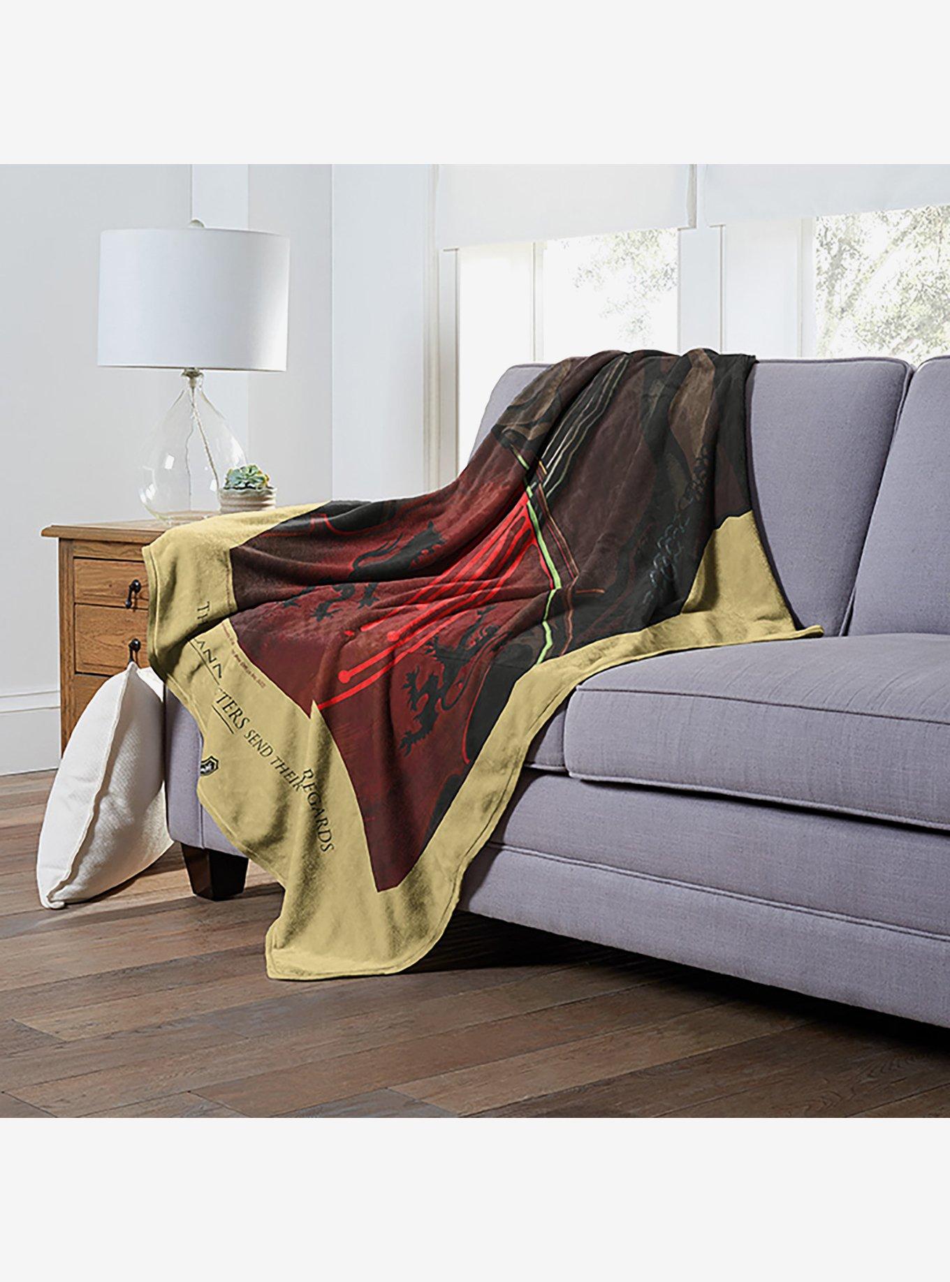 Game Of Thrones Regards From The Lannisters Silk Touch Throw Blanket, , alternate