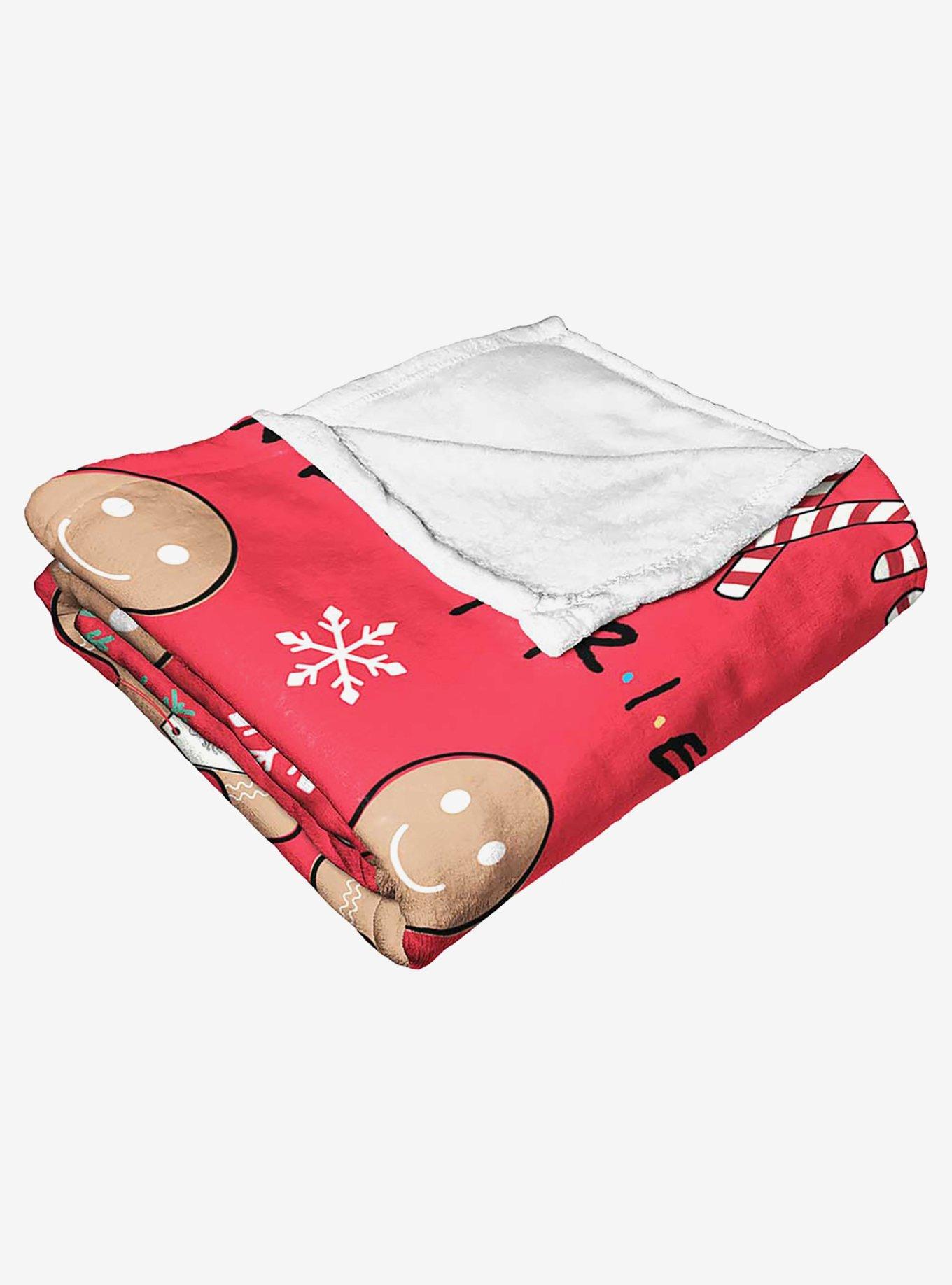 Friends Gingerbread Pattern Silk Touch Throw Blanket, , alternate