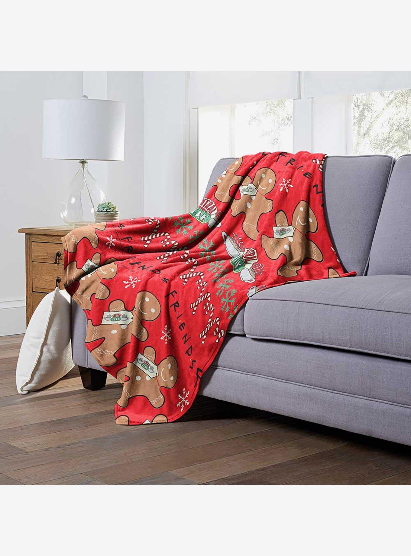 Friends Gingerbread Pattern Silk Touch Throw Blanket, , alternate