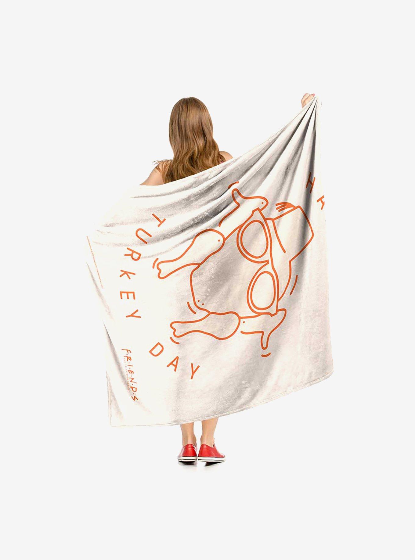 Friends Happy Turkey Day Silk Touch Throw Blanket, , hi-res