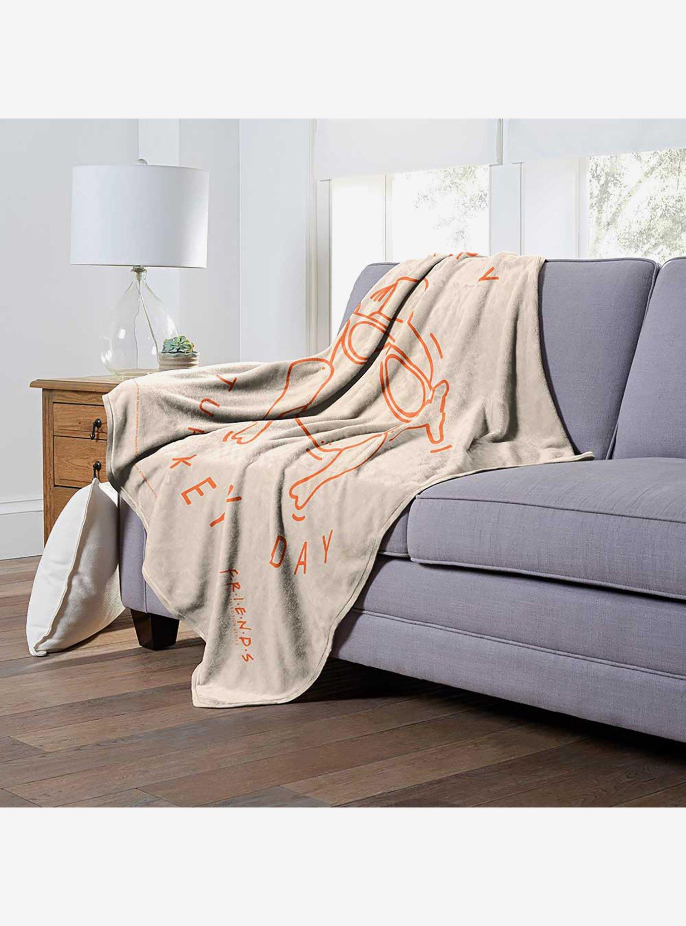 Friends Happy Turkey Day Silk Touch Throw Blanket, , alternate