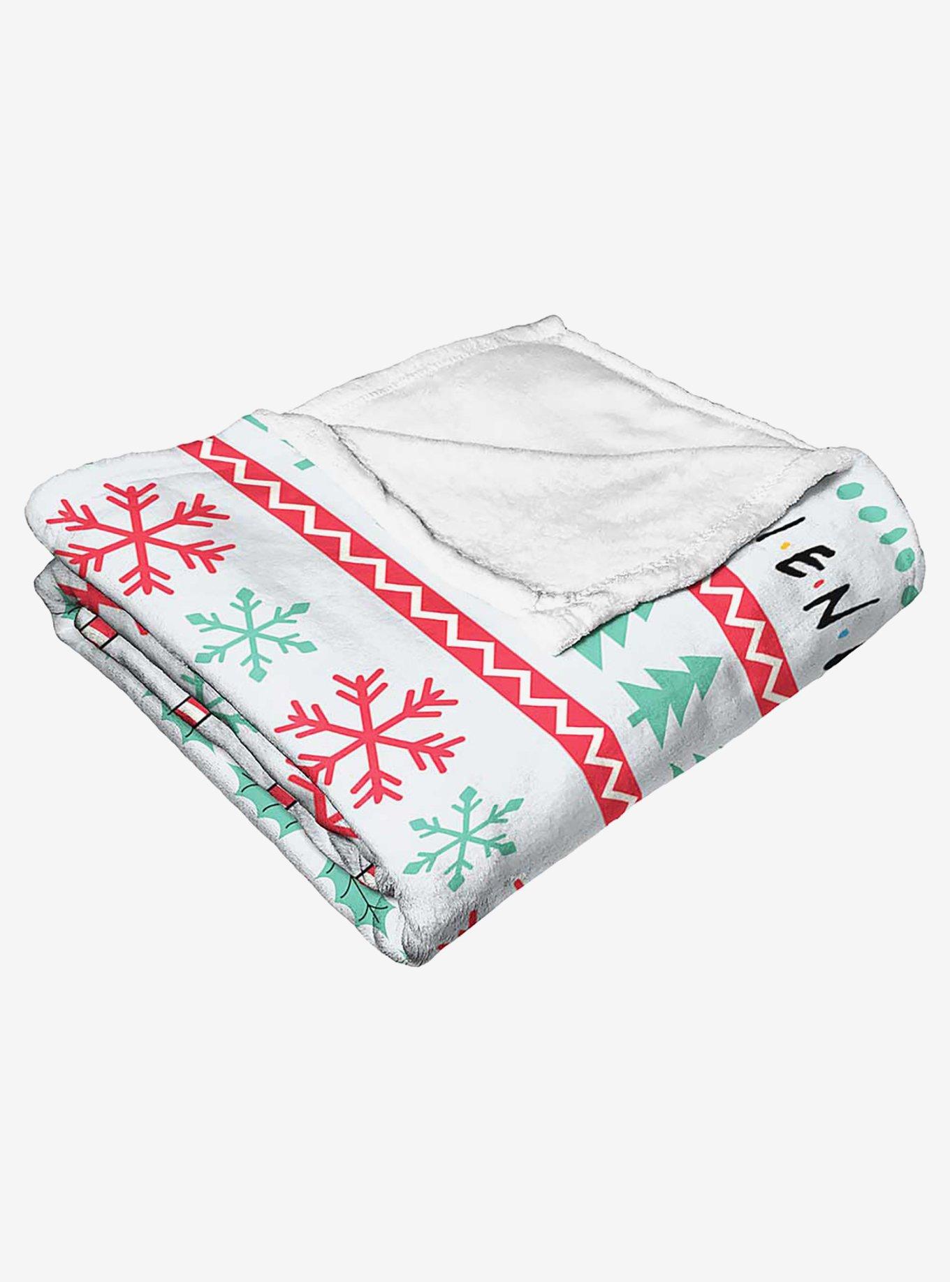 Friends Candy Cane Coffee Silk Touch Throw Blanket, , alternate