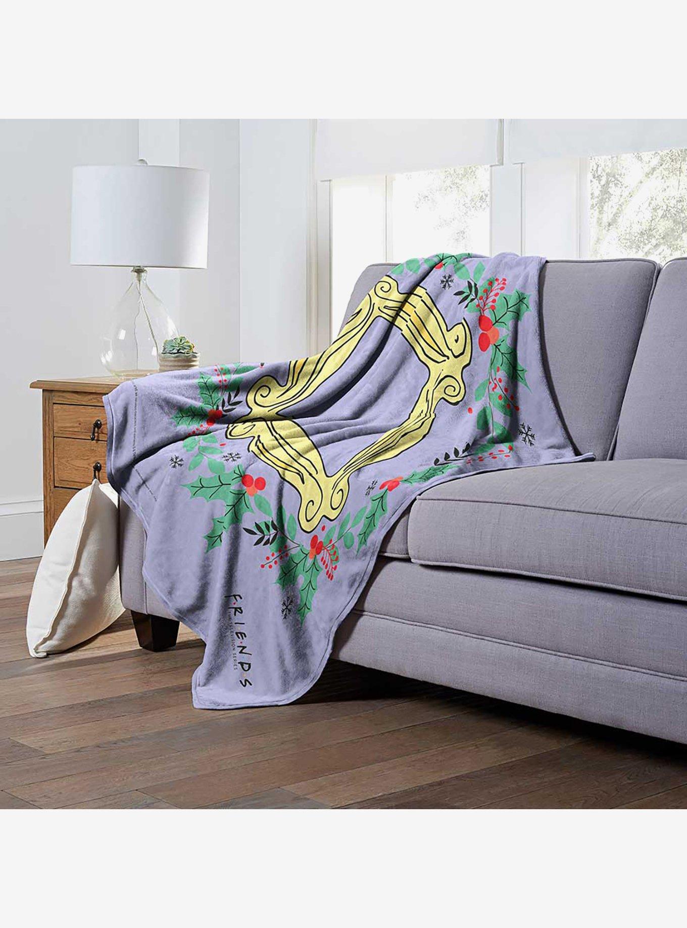 Friends Friends Wreath Silk Touch Throw Blanket, , alternate