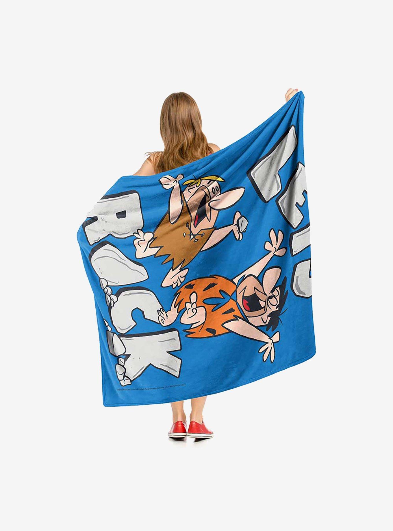 The Flintstones Lets Rock Silk Touch Throw Blanket, , hi-res