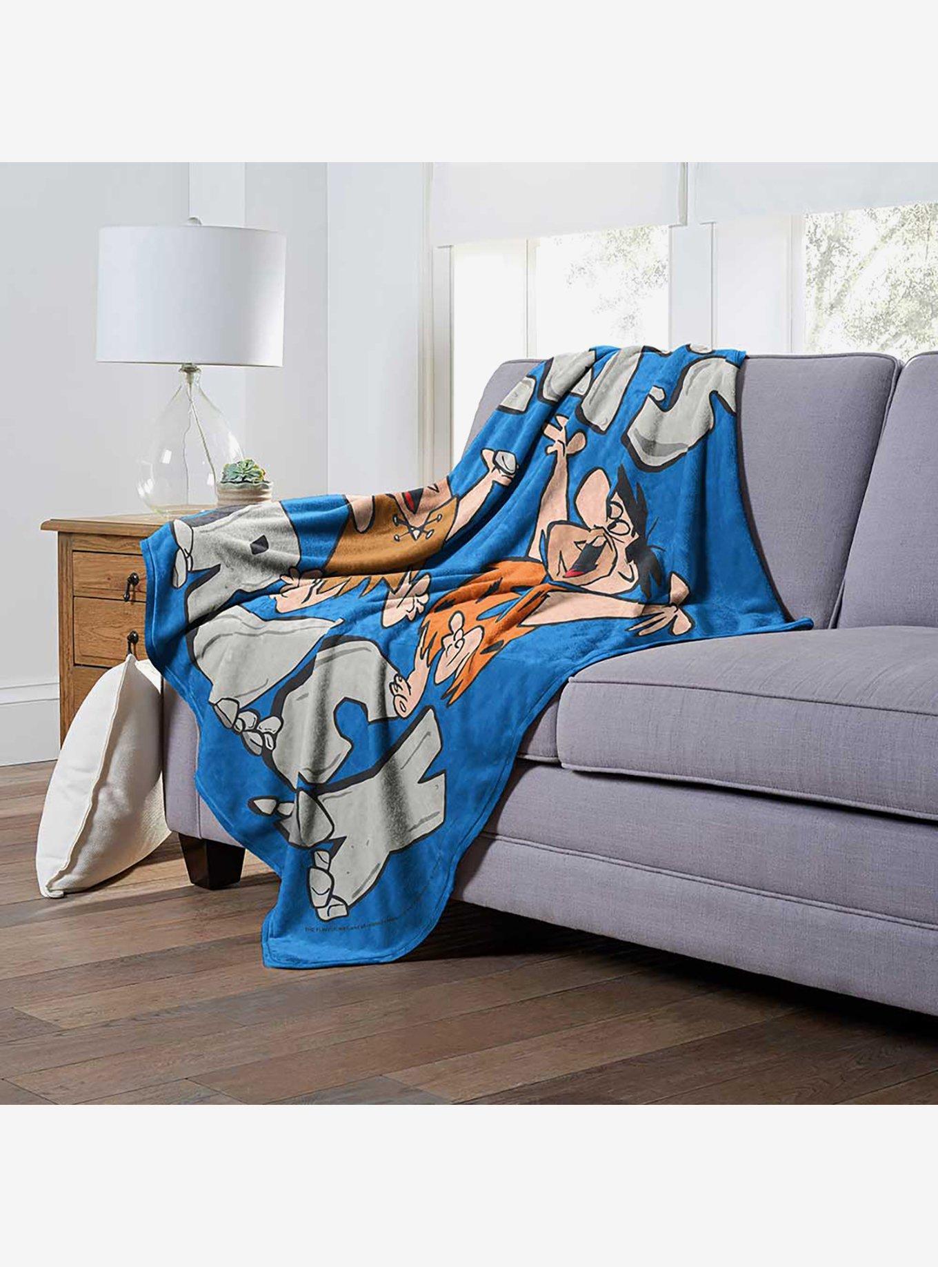 The Flintstones Lets Rock Silk Touch Throw Blanket, , alternate