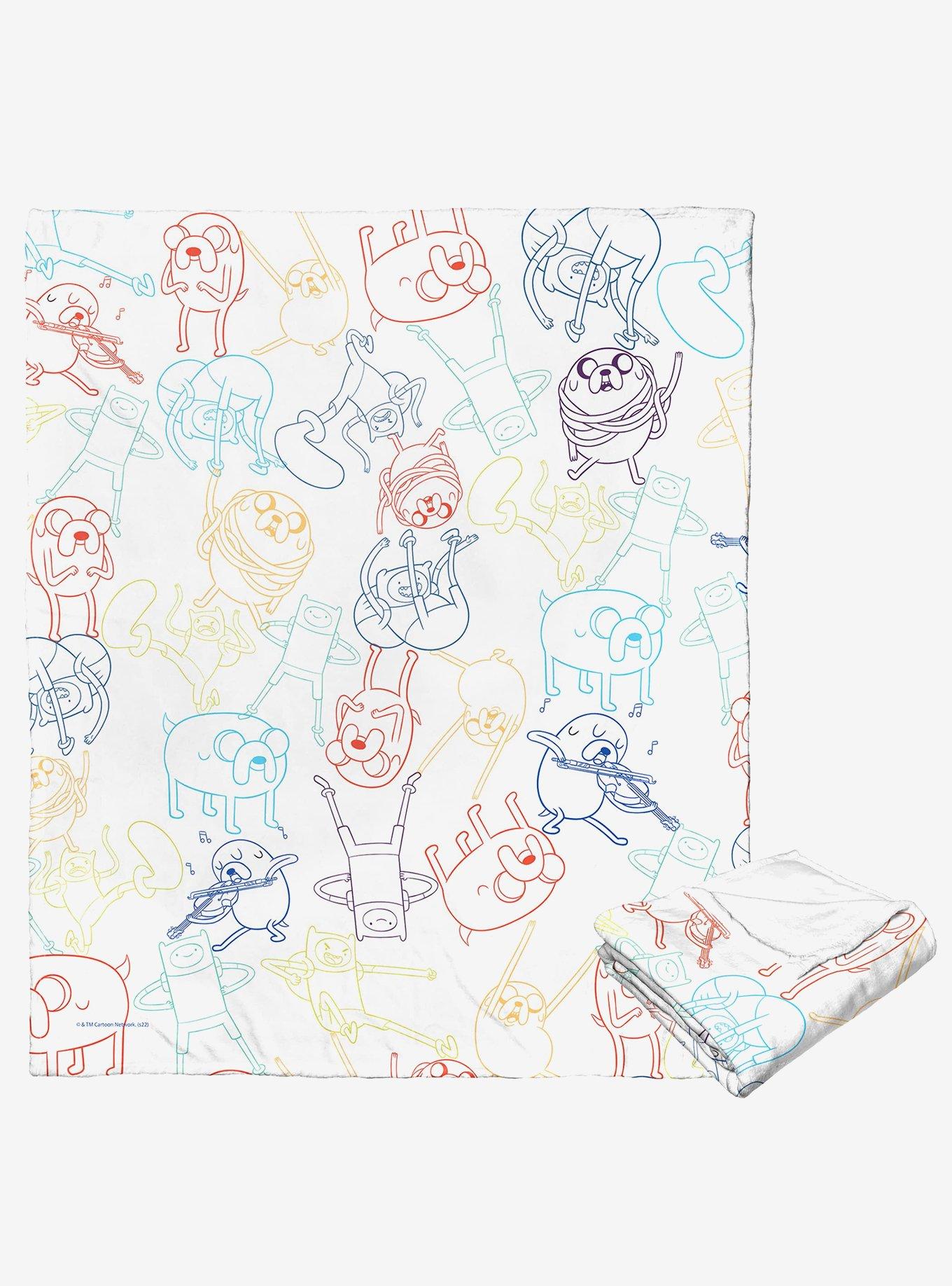 Adventure Time Rainbow Finn And Jake Silk Touch Throw Blanket, , hi-res