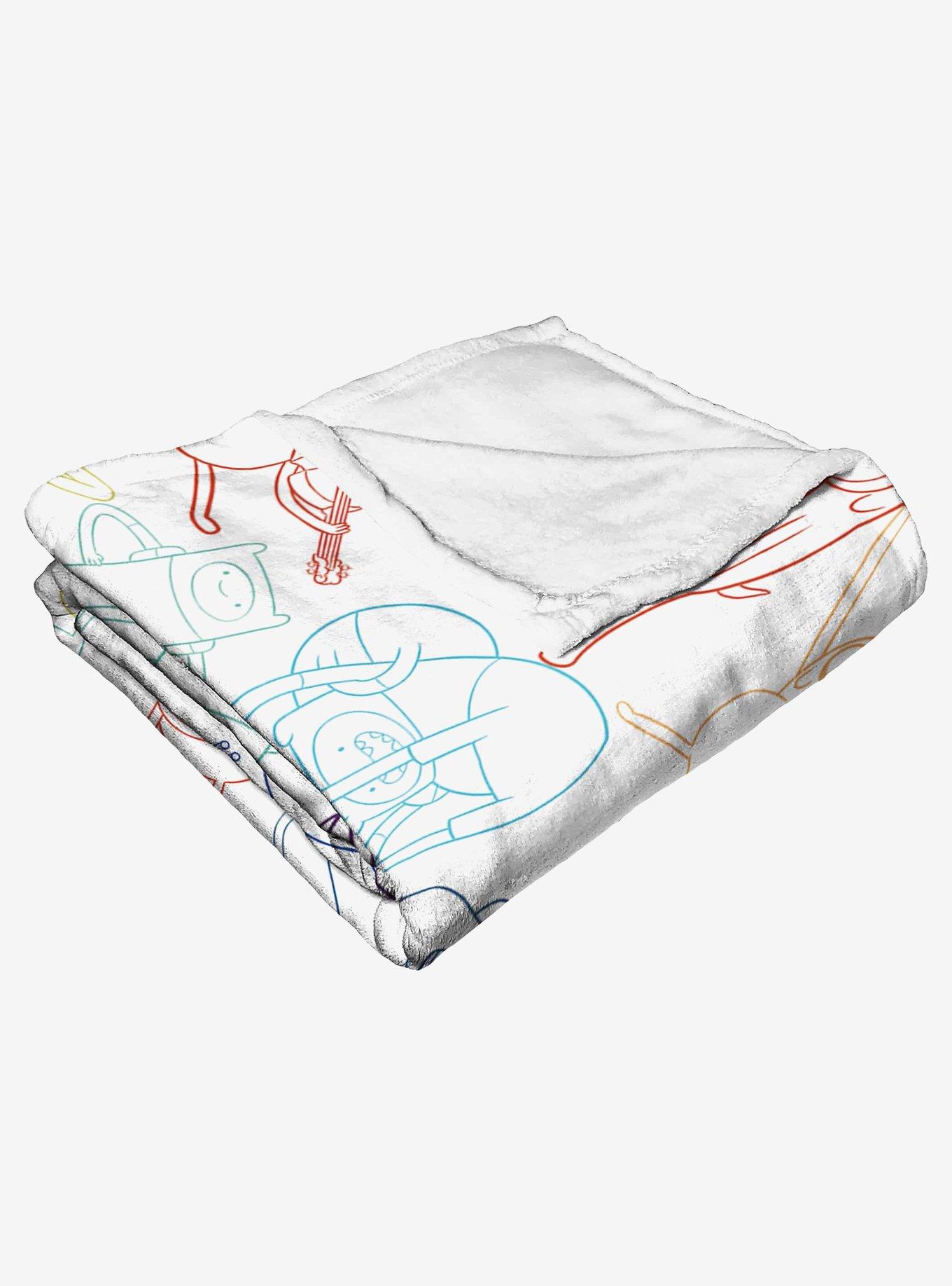 Adventure Time Rainbow Finn And Jake Silk Touch Throw Blanket, , alternate