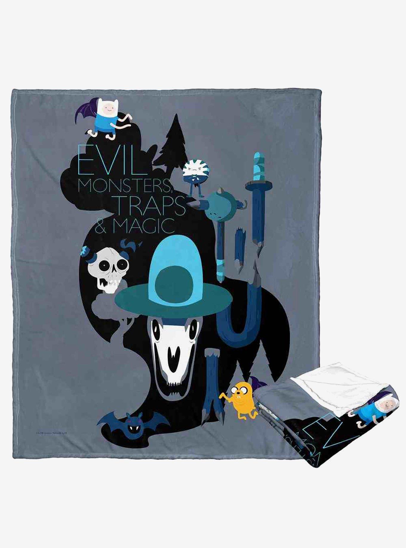 Adventure Time Monsters Traps And Magic Silk Touch Throw Blanket, , alternate