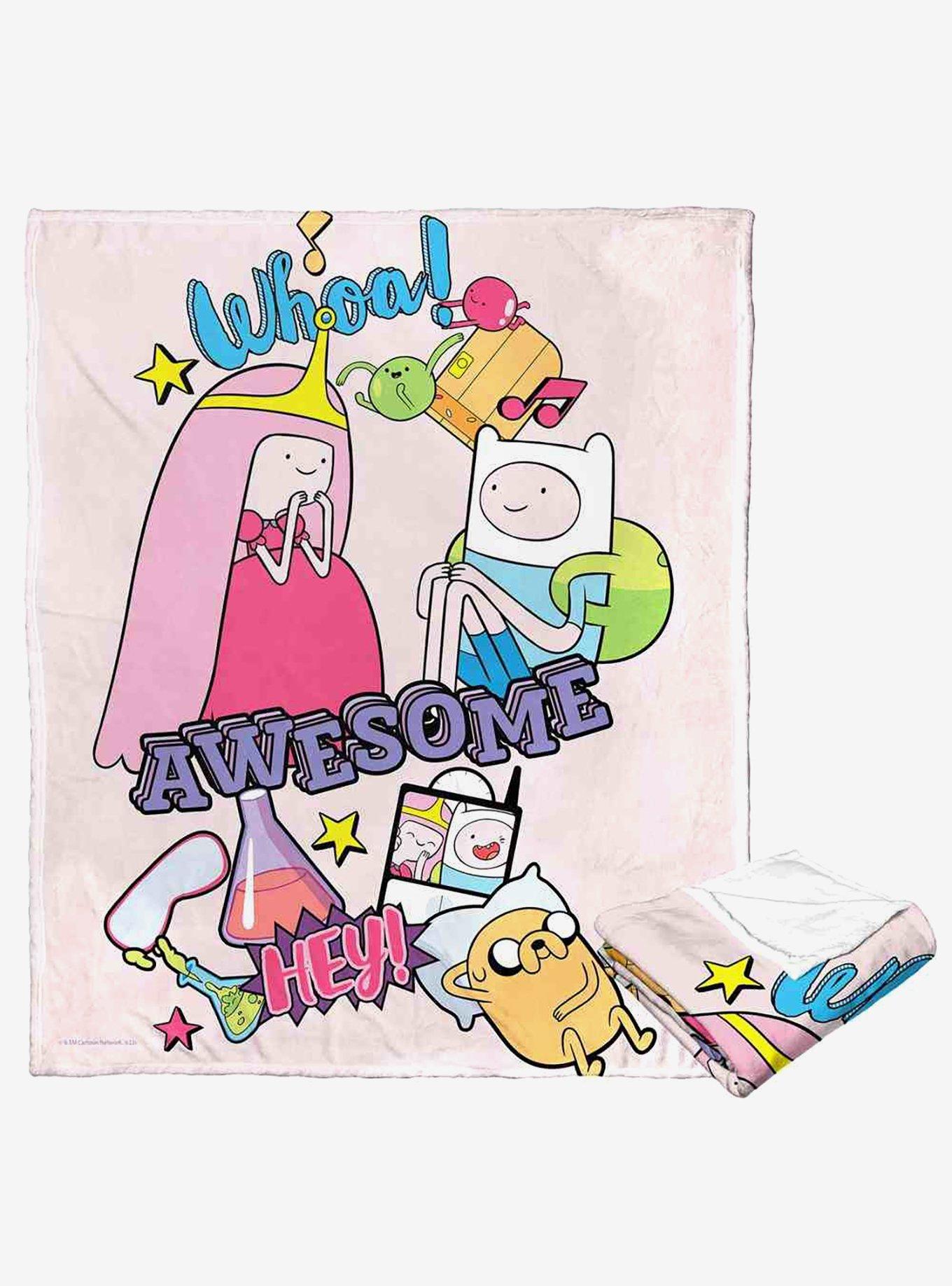 Adventure Time Awesome Together Silk Touch Throw Blanket, , hi-res