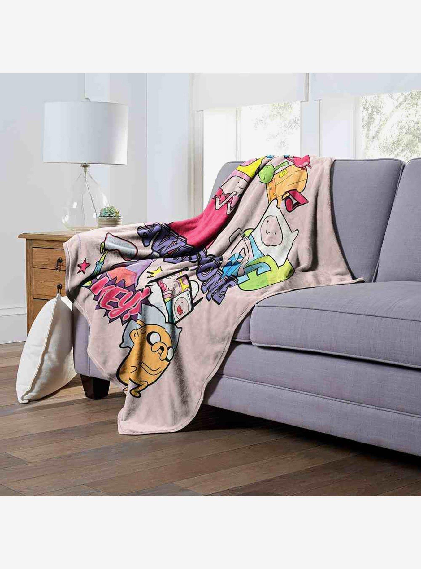 Adventure Time Awesome Together Silk Touch Throw Blanket, , alternate
