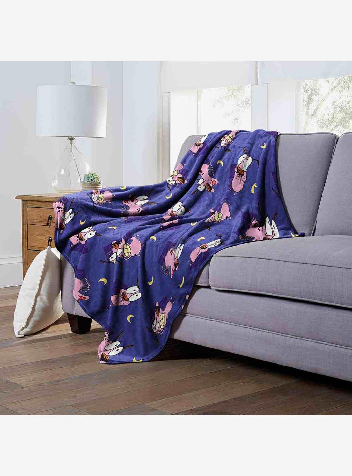 Courage The Cowardly Dog Night Terrors Silk Touch Throw Blanket, , alternate